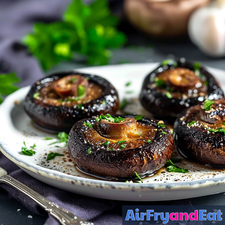 Air Fryer Portobello Mushrooms The BEST Recipe AirFryAndEat