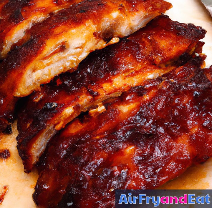 Air Fryer Sticky Honey Ribs