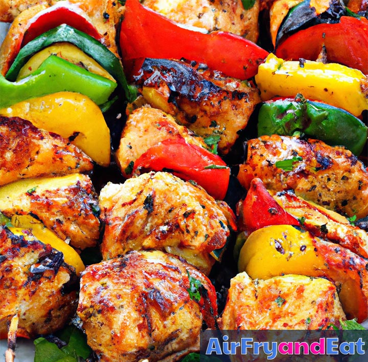 Air Fryer Teriyaki Chicken Skewers