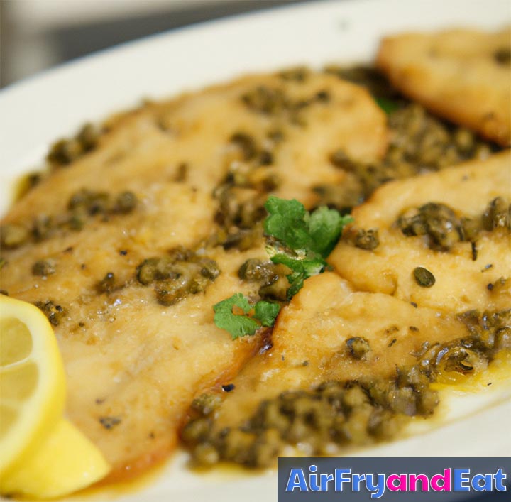 Air Fryer Chicken Piccata Easy Recipe AirFryAndEat