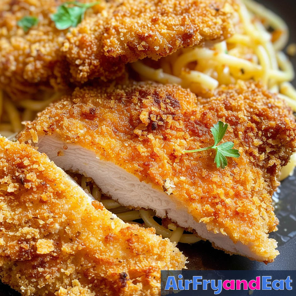 air fried pork schnitzel