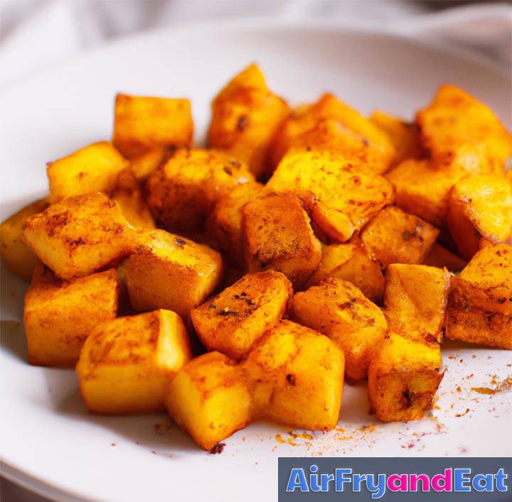 air fried sweet potato cubes 