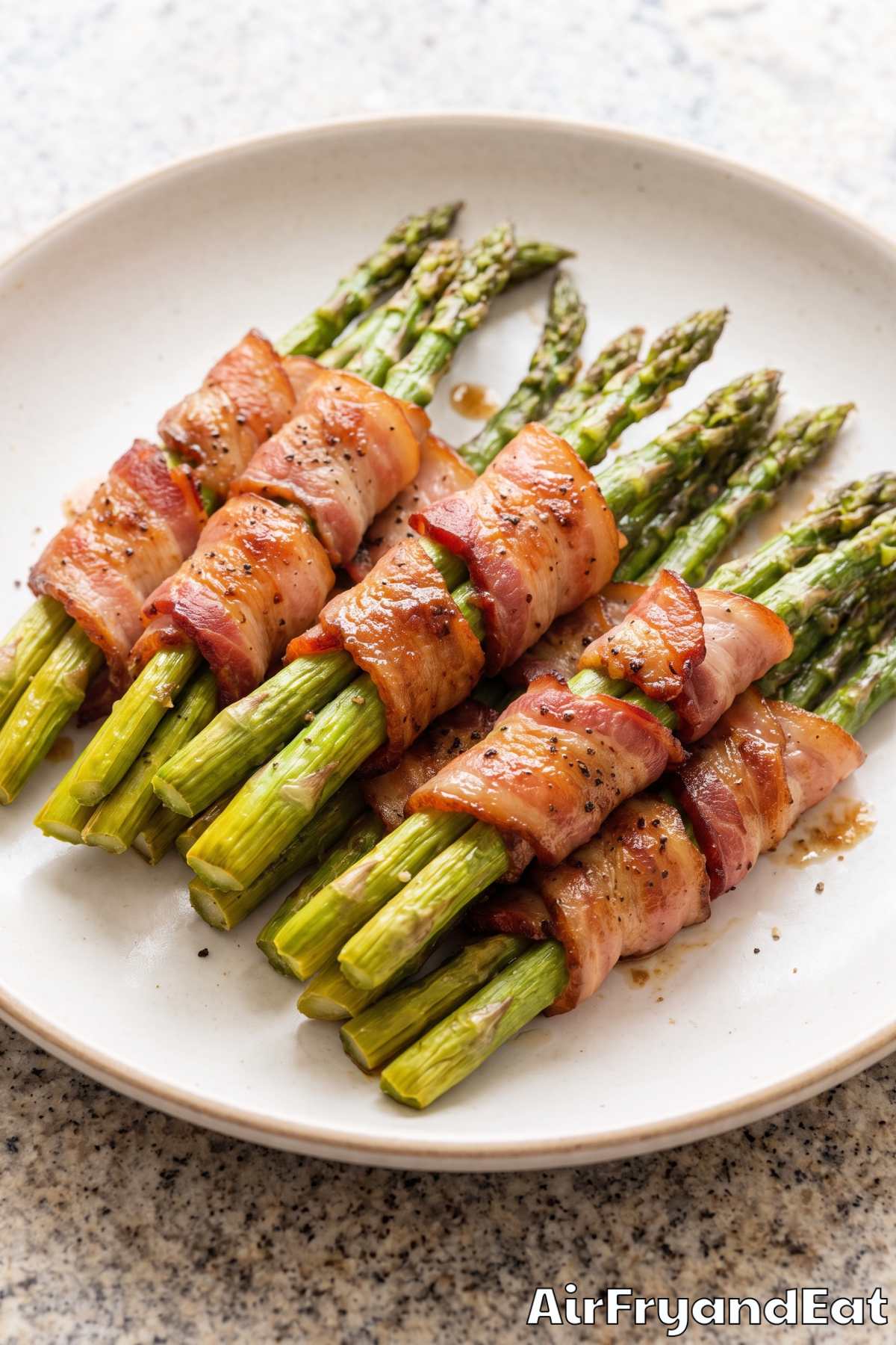 Bacon wrapped asparagus bundles