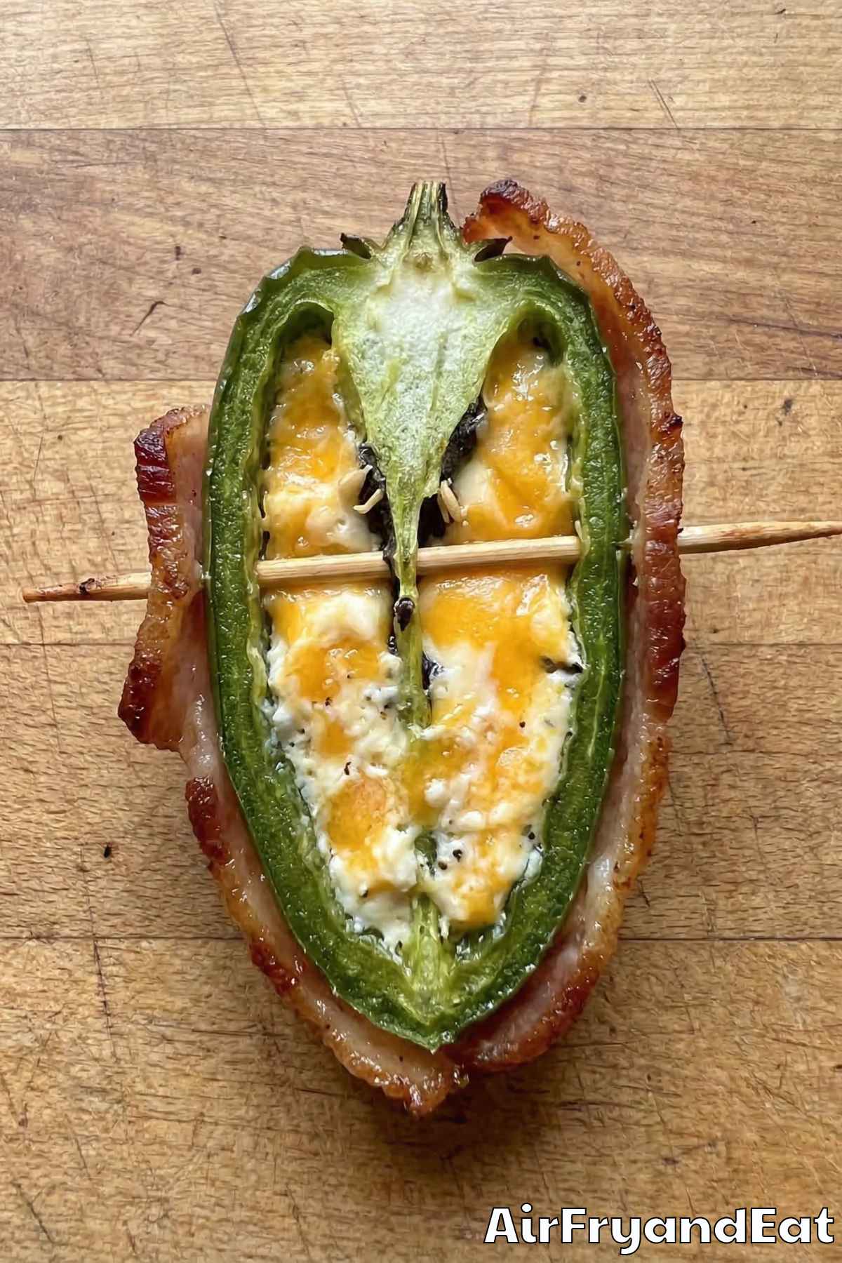 Savory bacon wrapped jalapeño poppers close-up