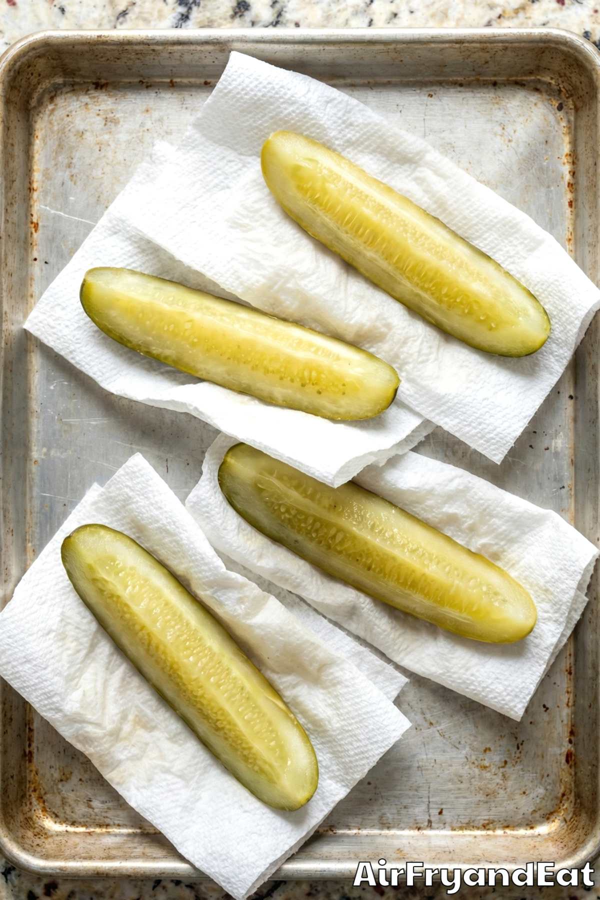 Air Fryer Bacon Wrapped Pickle Spears Step 1