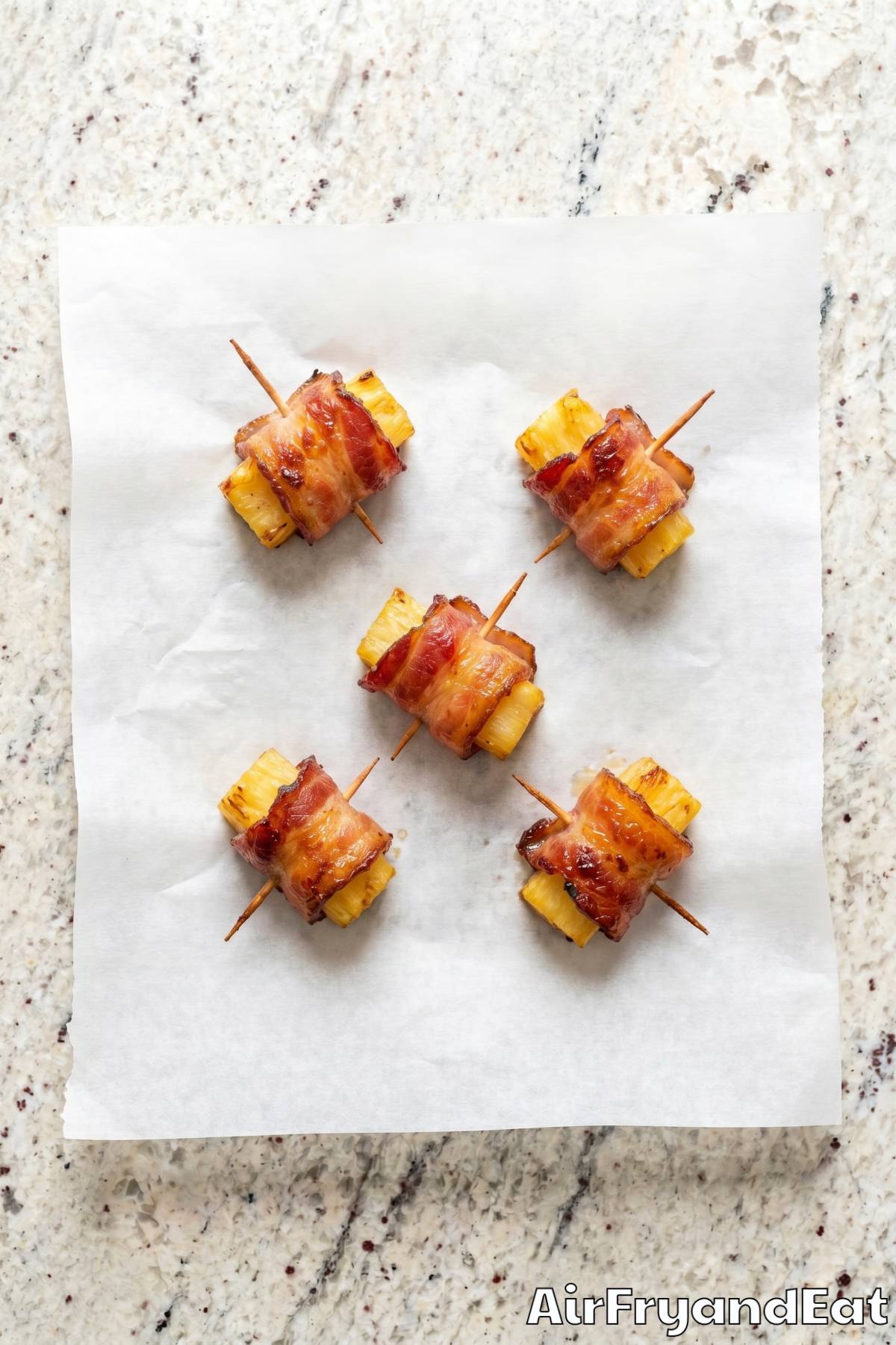 Juicy air fryer bacon wrapped pineapple