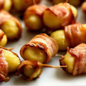 air fryer bacon wrapped pineapple