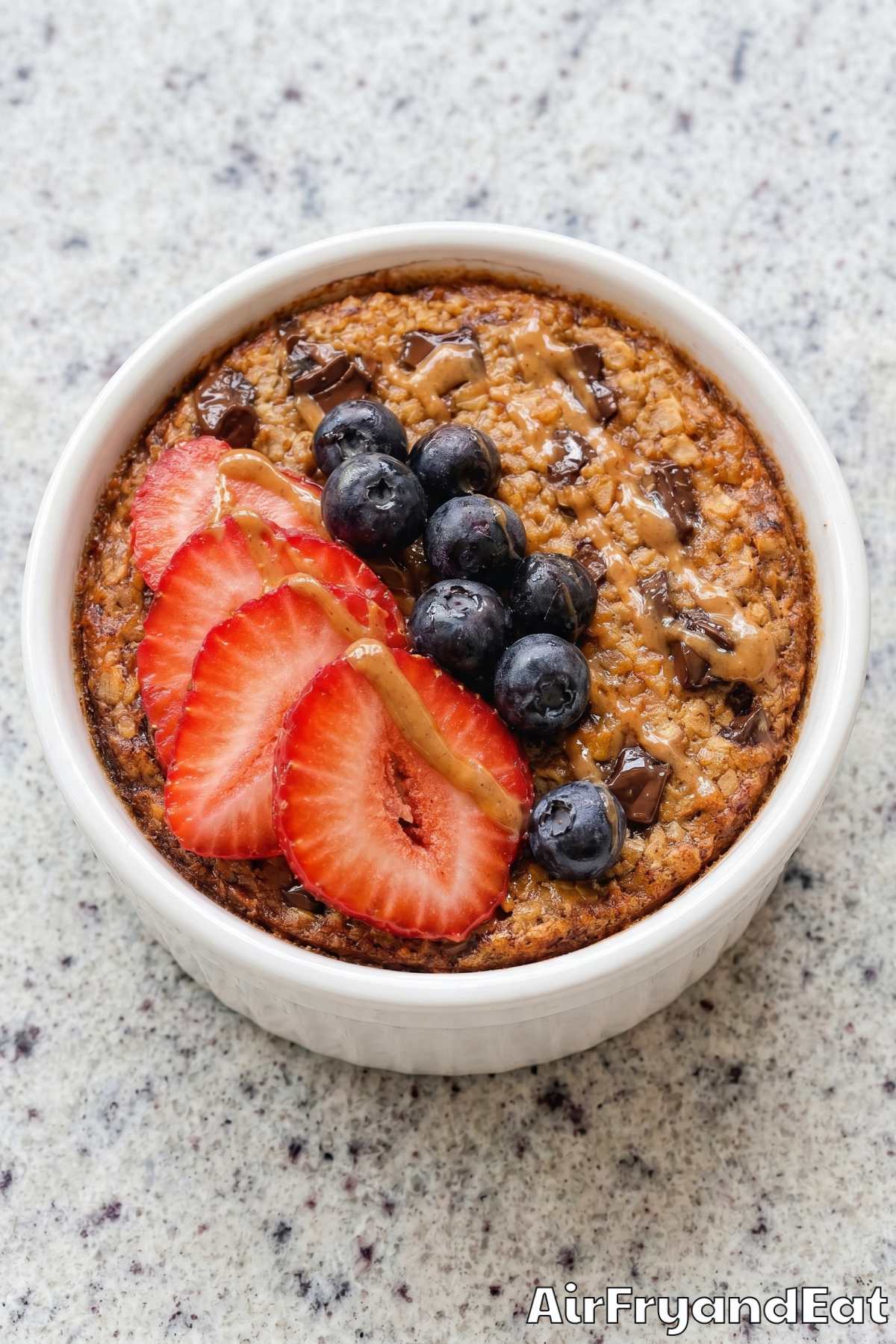 Wholesome air fryer baked oats breakfast