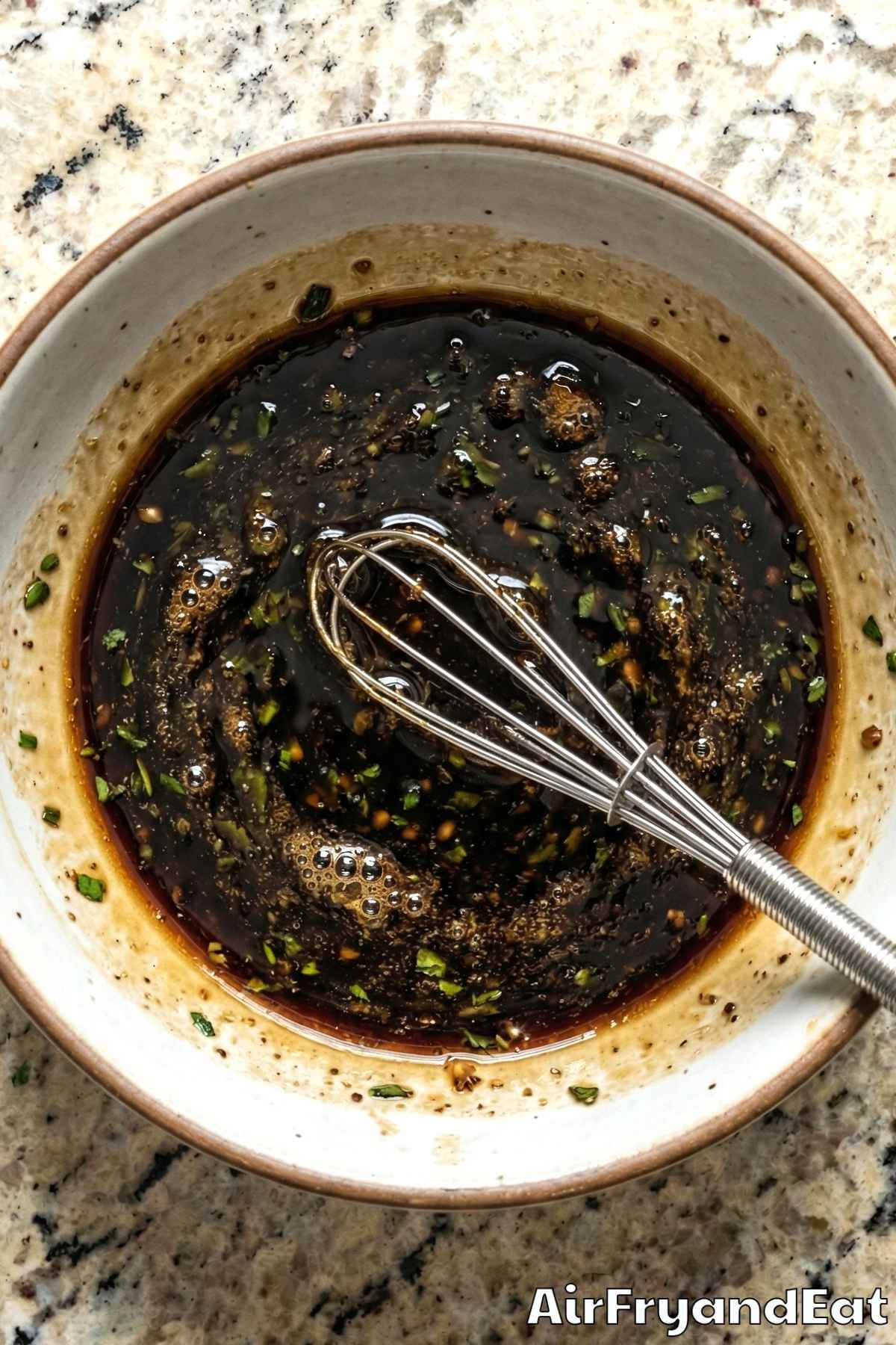 Air Fryer Balsamic Glazed Mushrooms Step 4