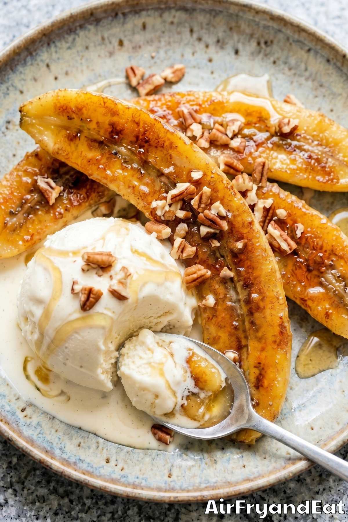 Tender air fryer banana bites