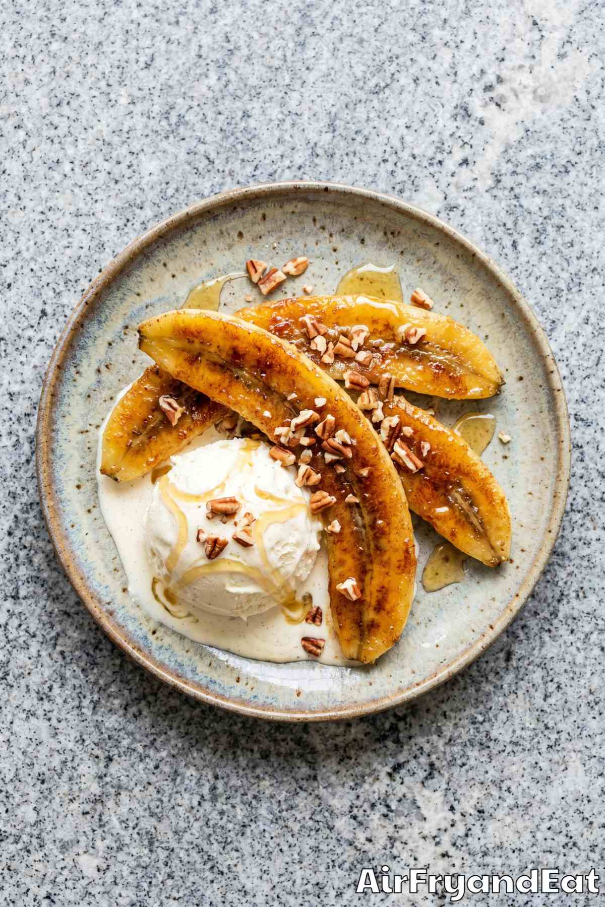Sweet caramelized air fryer banana