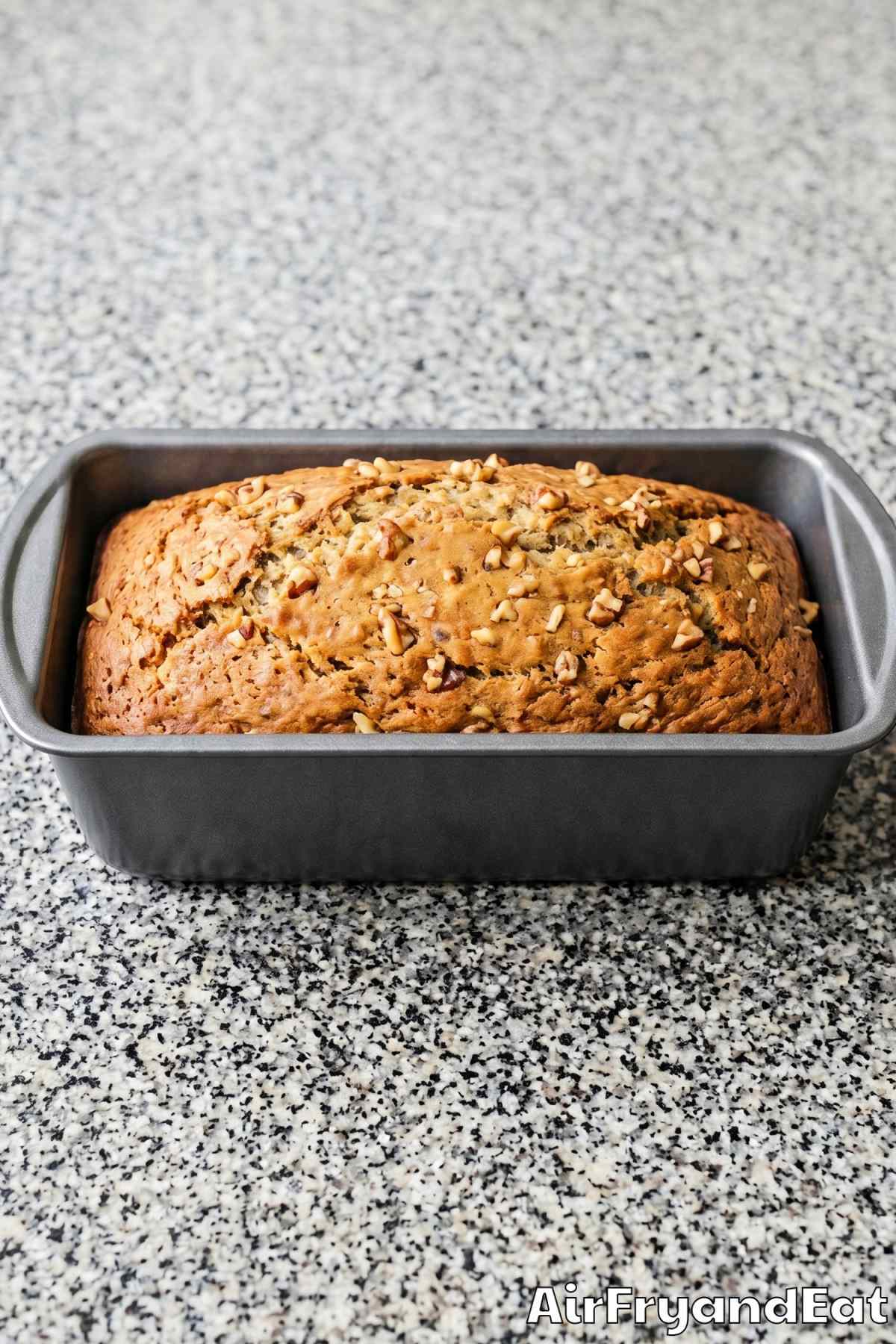Homemade air fryer banana bread recipe