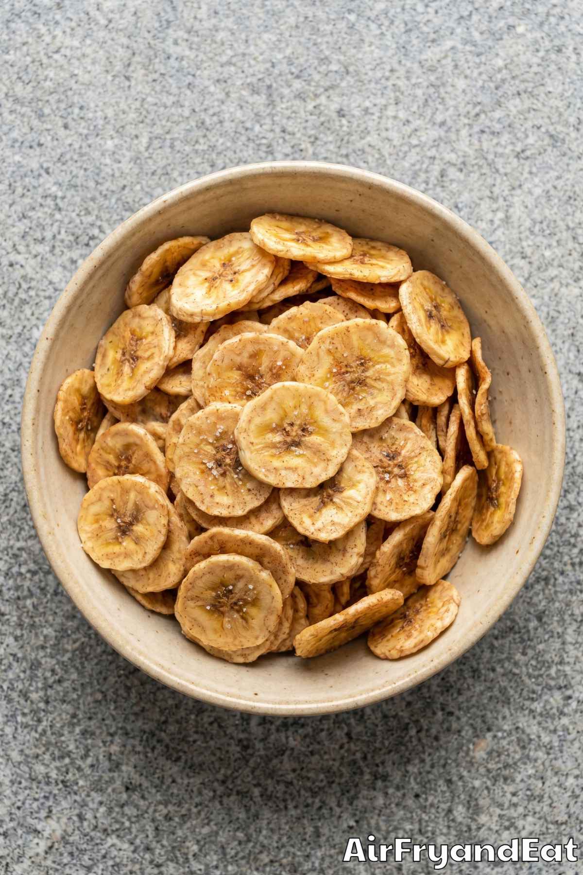 Simple air fryer banana chips snack