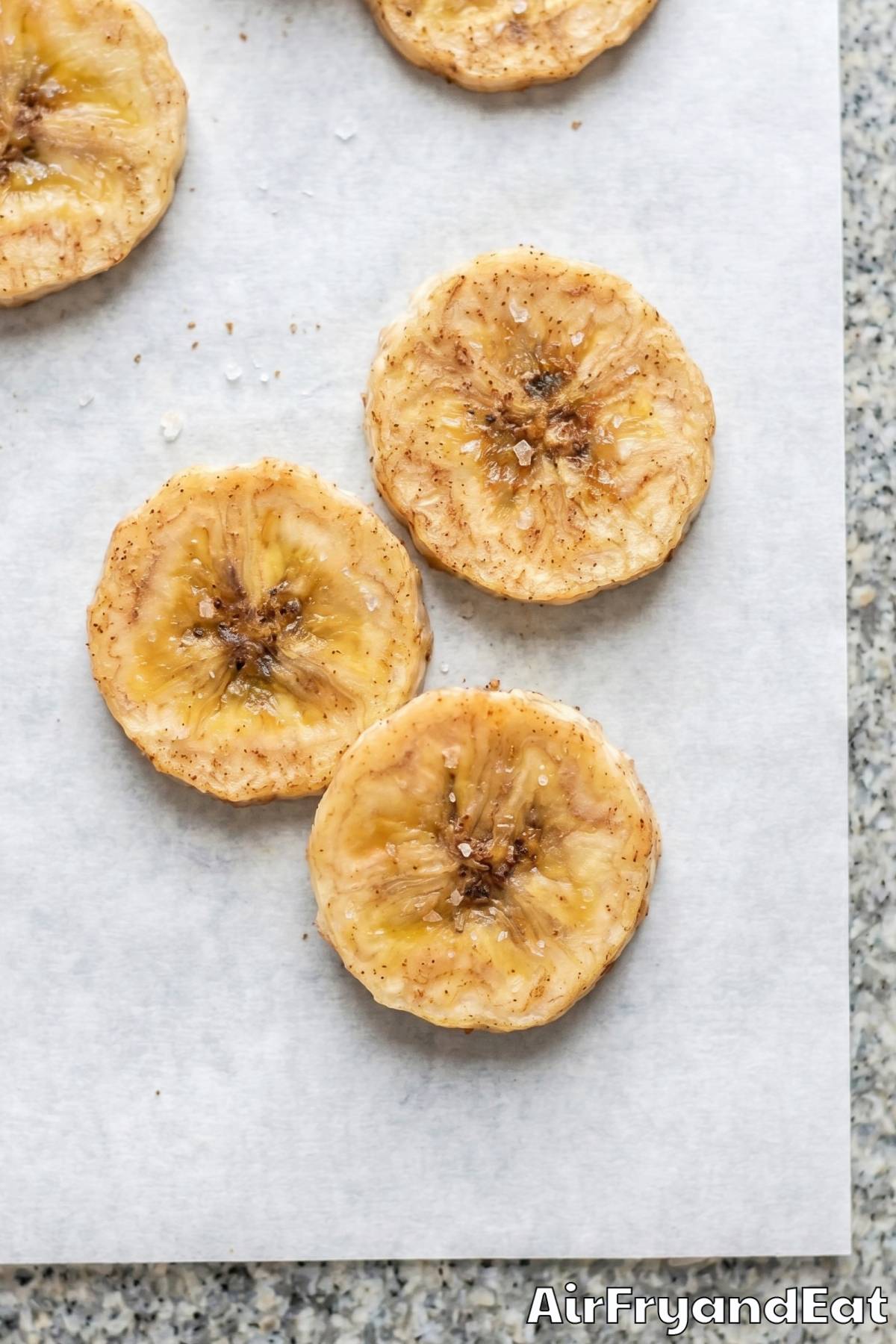 Light and crispy air fryer banana chips