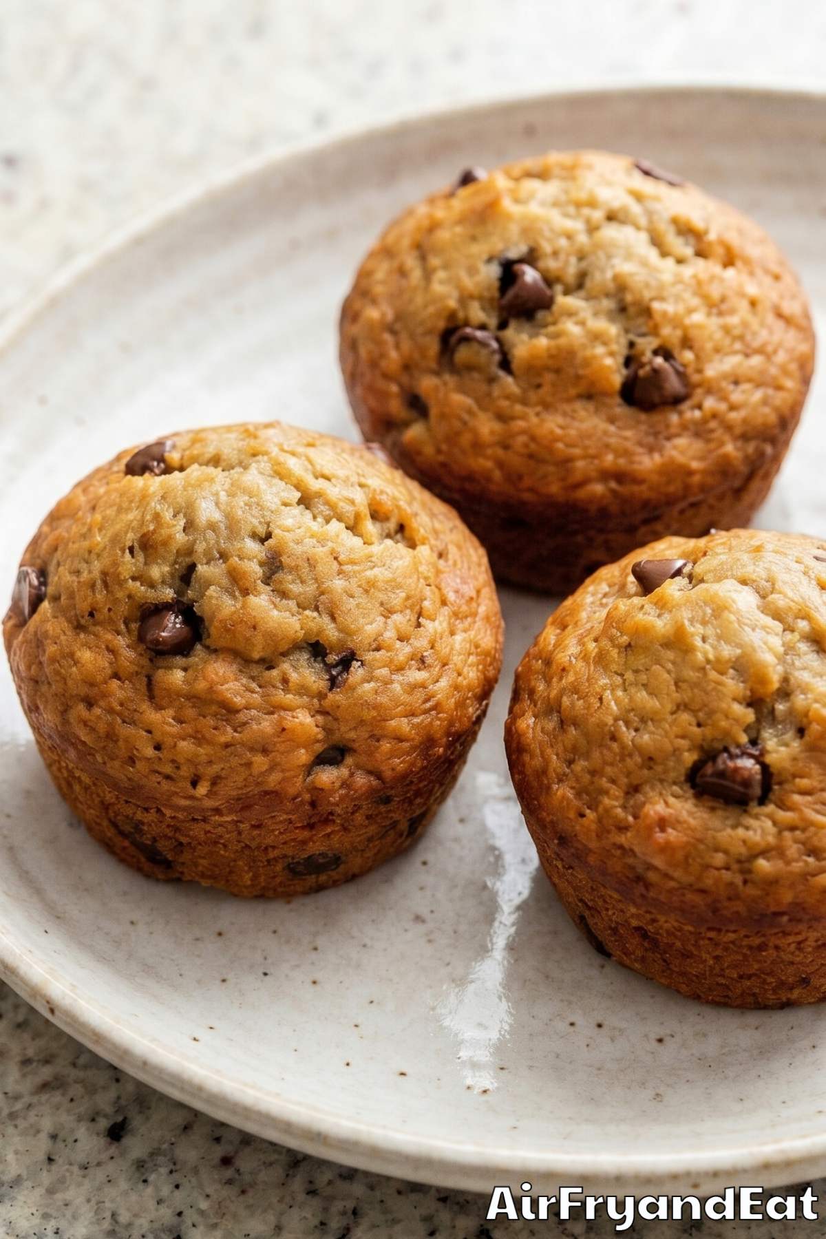 Easy air fryer banana muffins on a rack