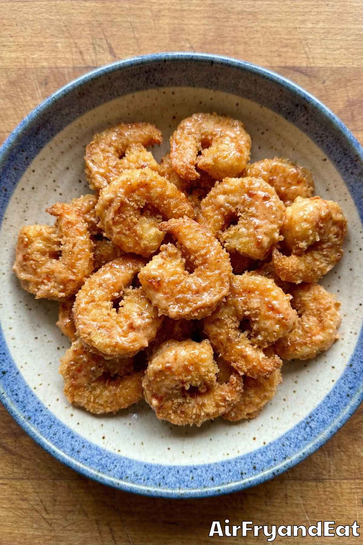 Crunchy air fryer bang bang shrimp served fresh