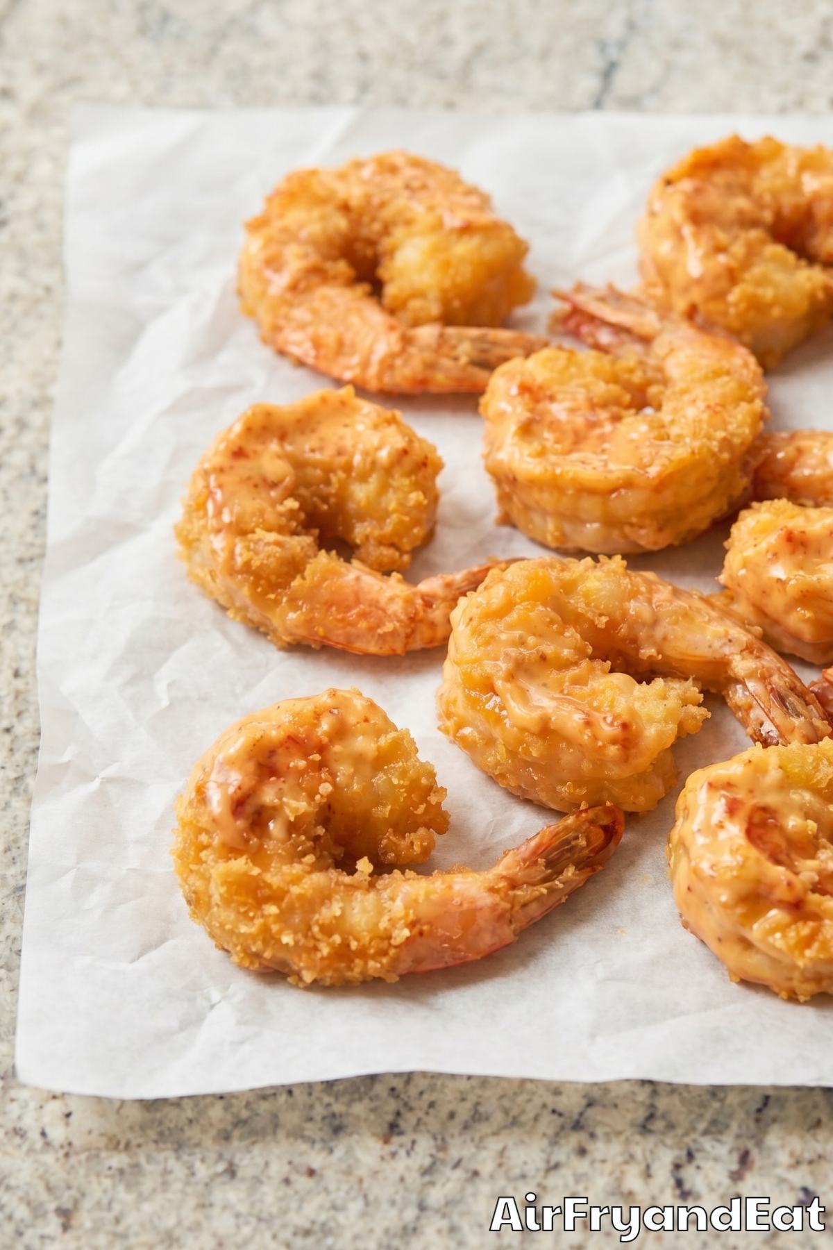 crispy air fryer bang bang shrimp