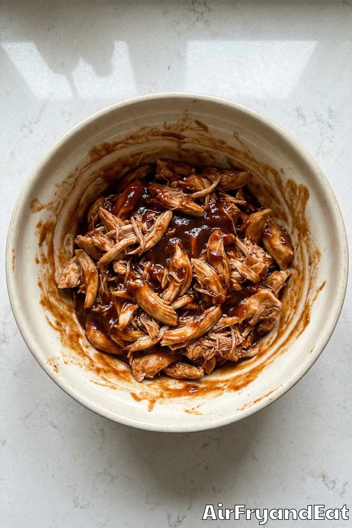 Air Fryer BBQ Chicken Quesadillas Step 1