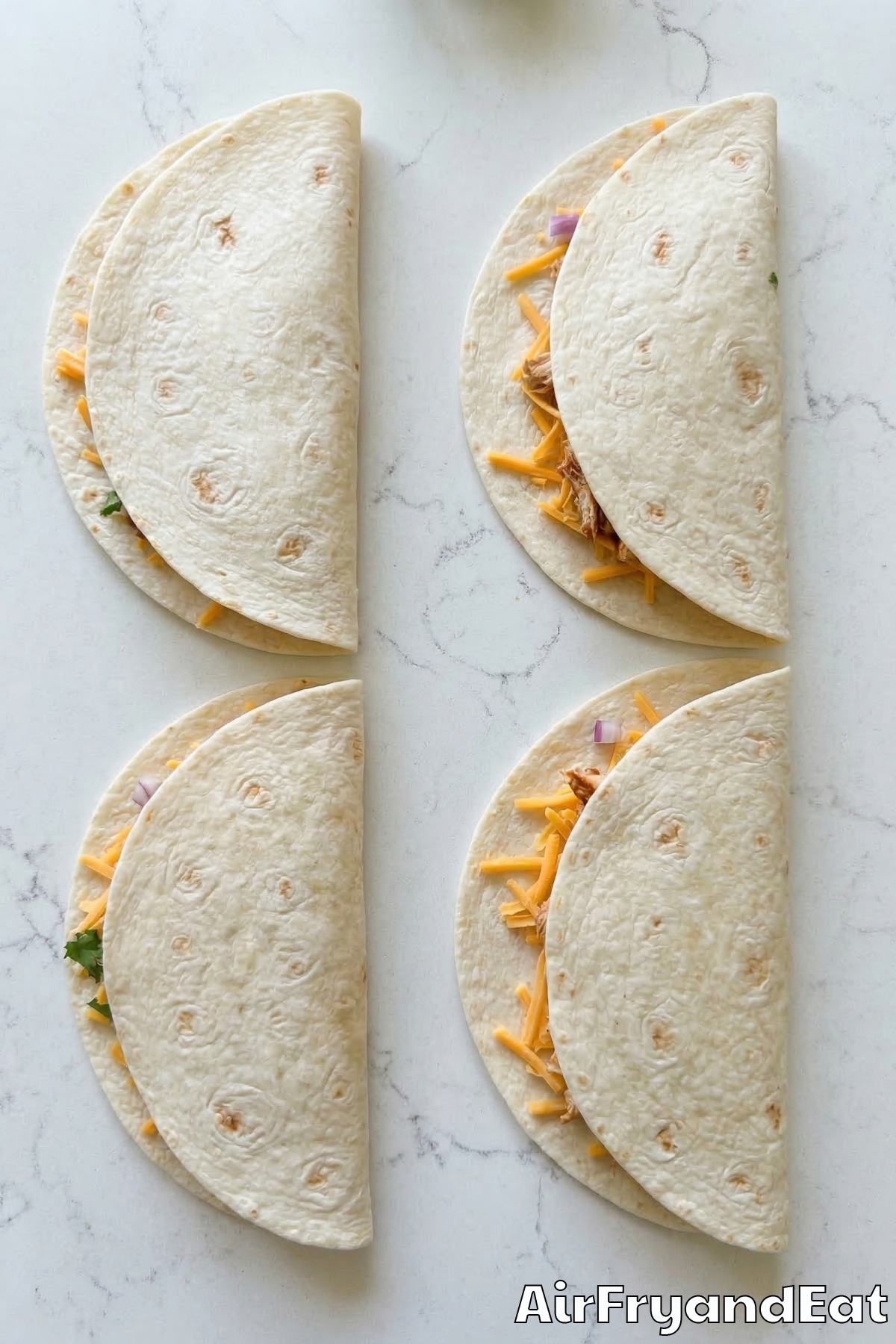 Air Fryer BBQ Chicken Quesadillas Step 3