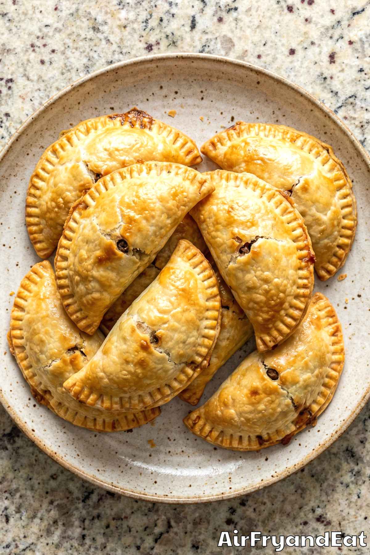 Savory air fryer beef empanadas freshly made