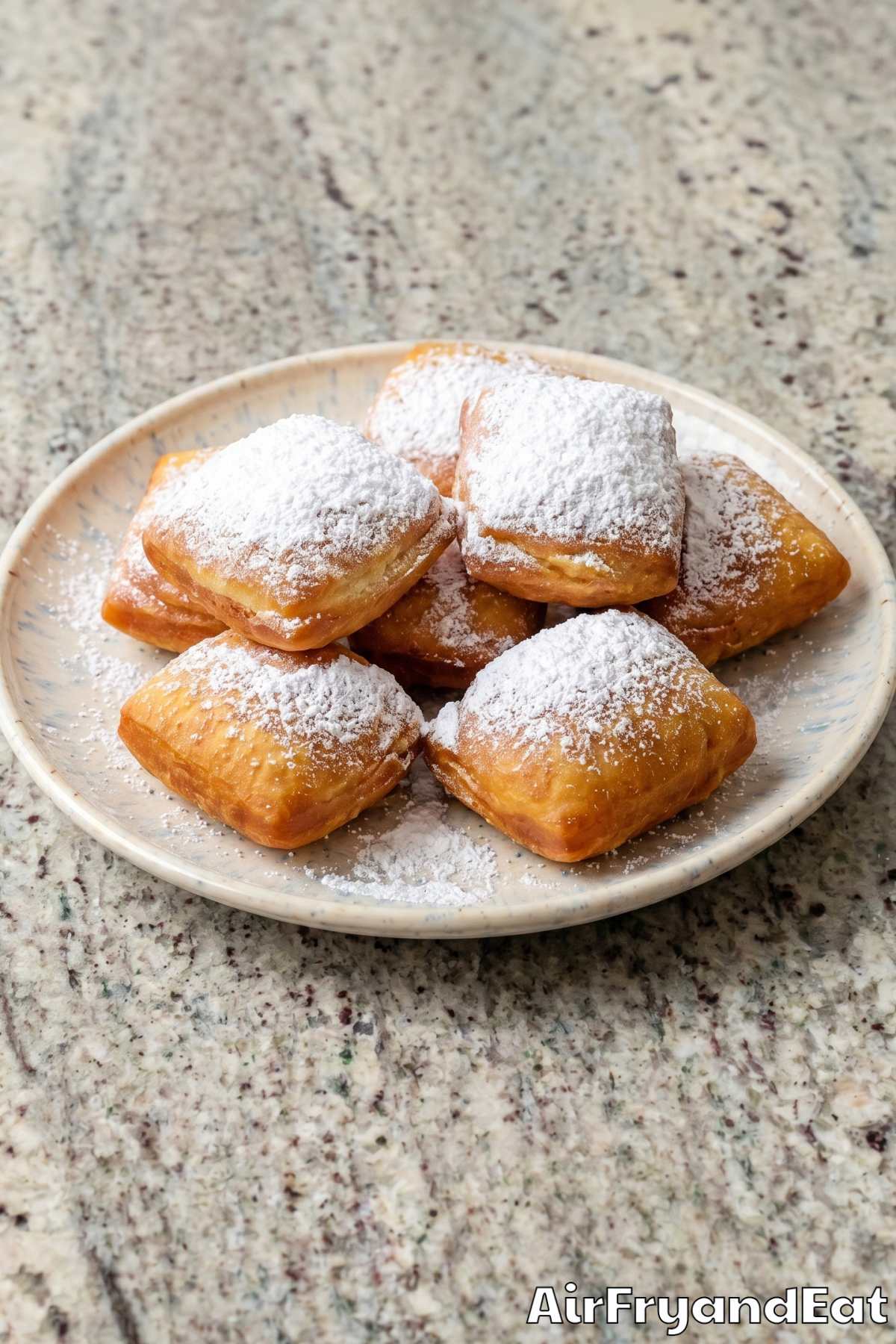 Crispy homemade air fryer beignets