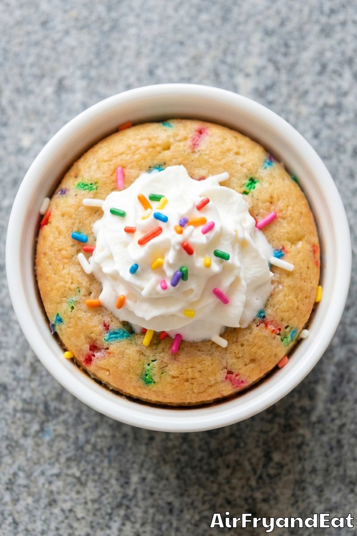 light and sweet birthday mug cake treat