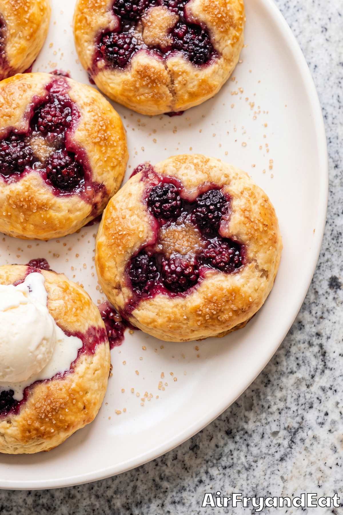 Homemade blackberry cobbler biscuit bites