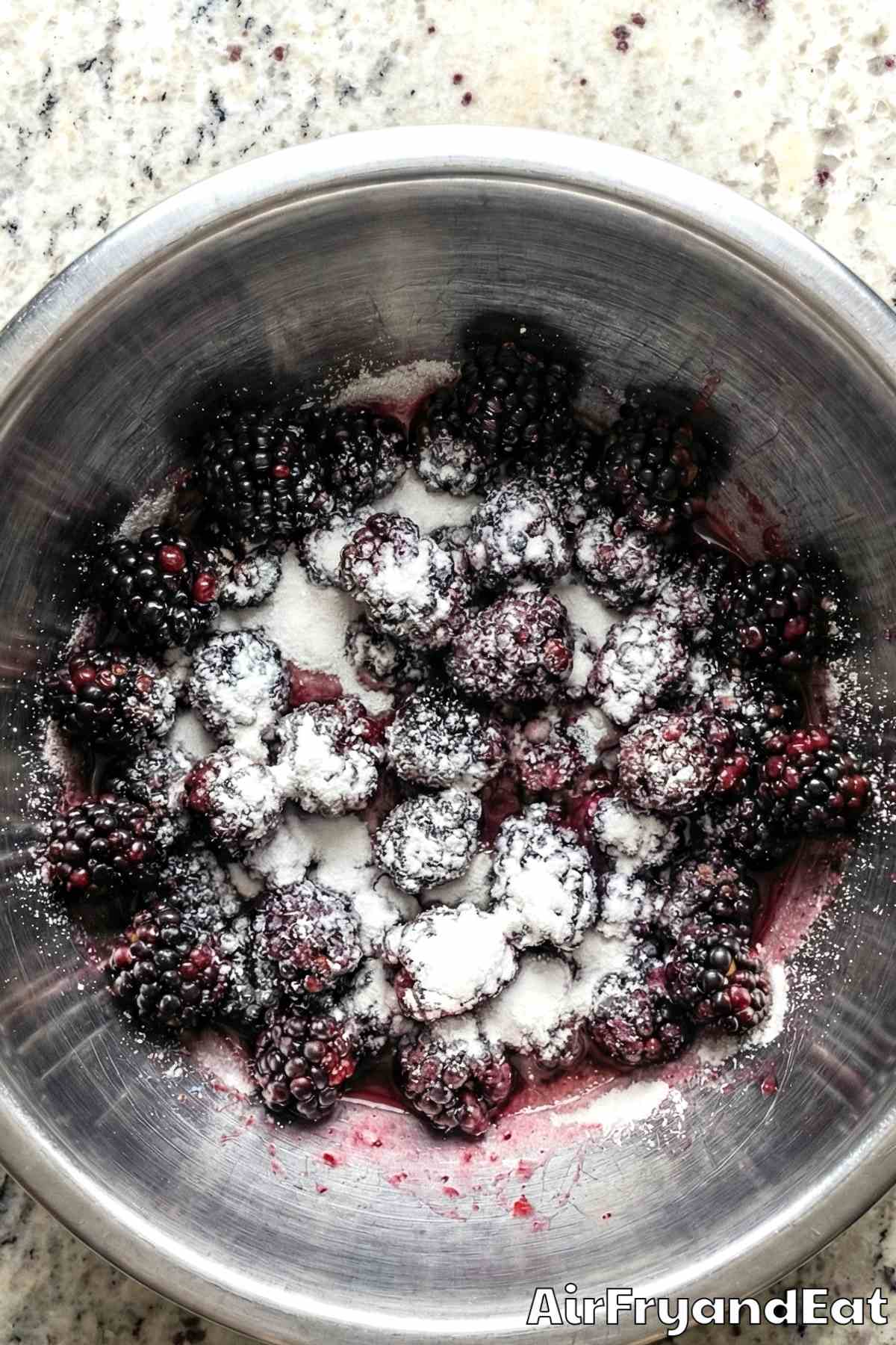 Air Fryer Blackberry Cobbler Biscuits Step 1