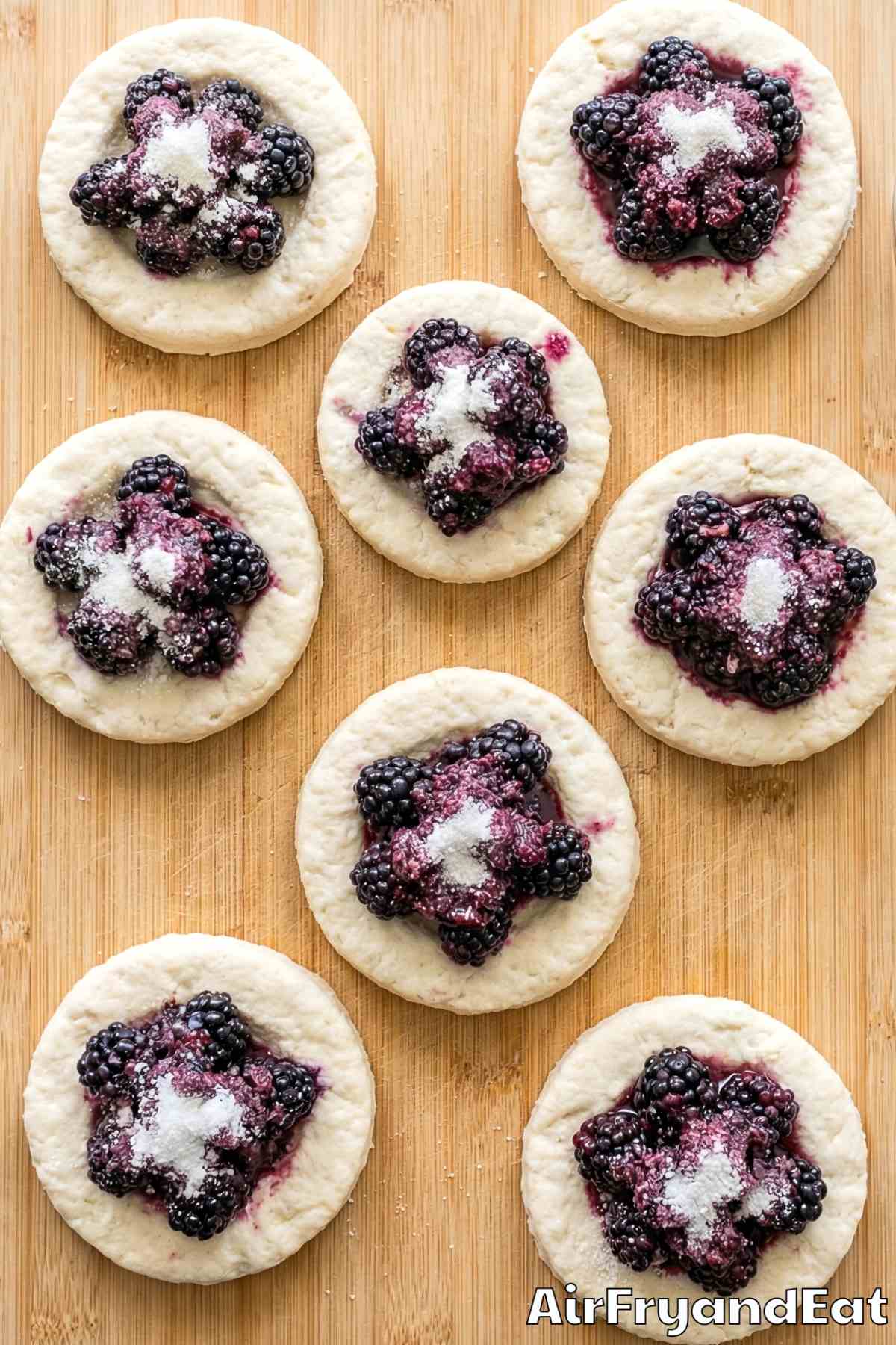 Air Fryer Blackberry Cobbler Biscuits Step 2