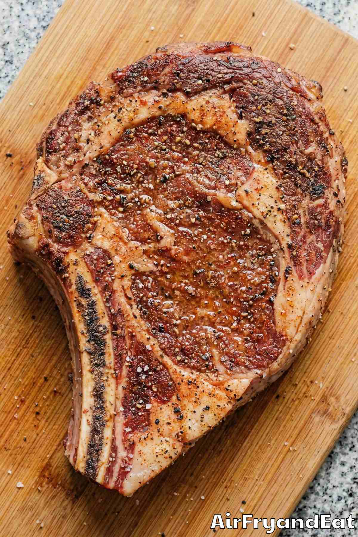 Air Fryer Bone-In Ribeye Steak Step 2