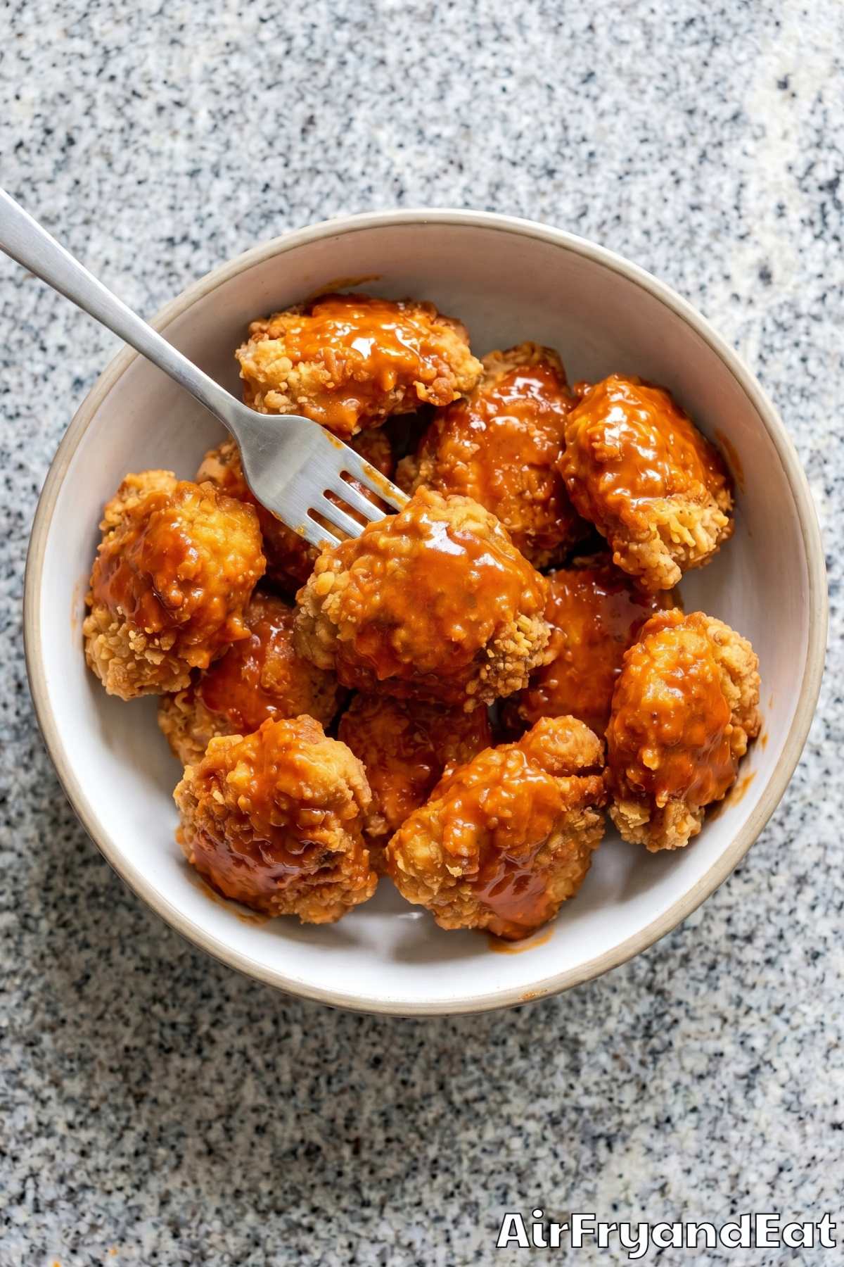 Juicy air fryer boneless wings served warm