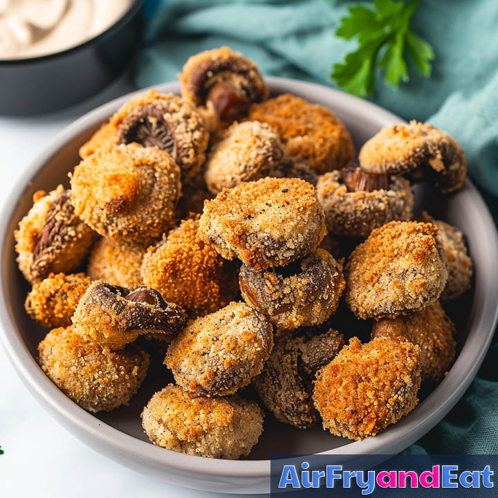 Air Fryer Breaded Mushrooms Crispy & Easy AirFryAndEat