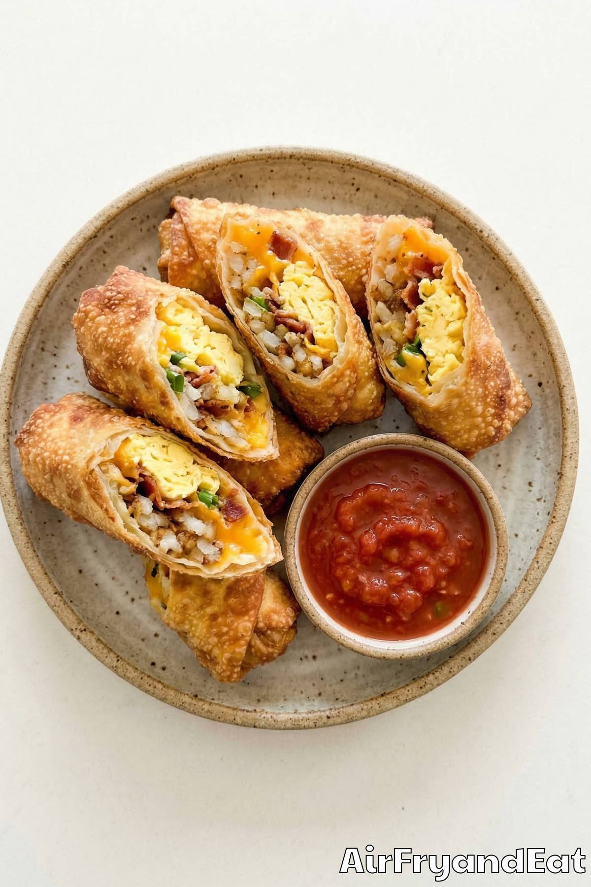 Irresistible air fryer breakfast egg rolls