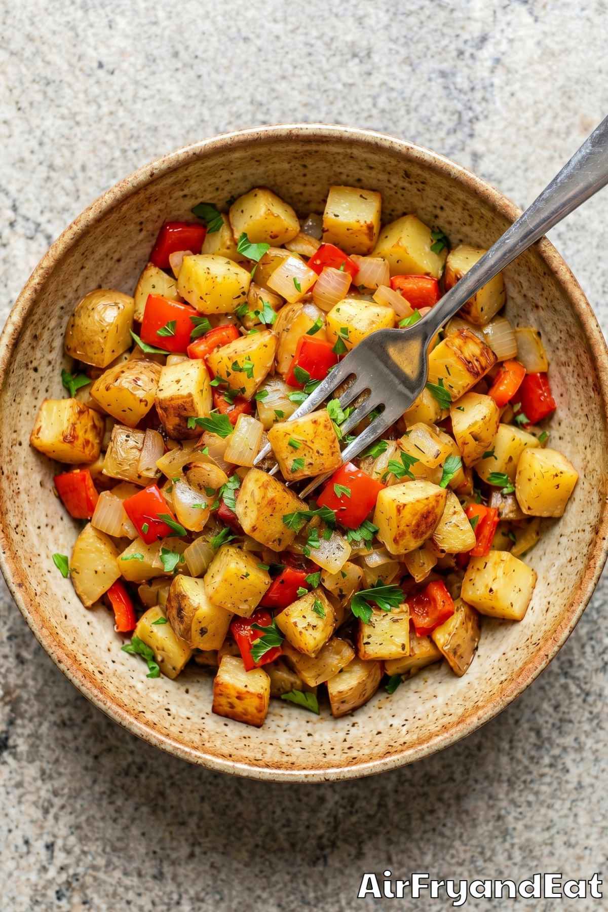Savory air fryer breakfast potatoes