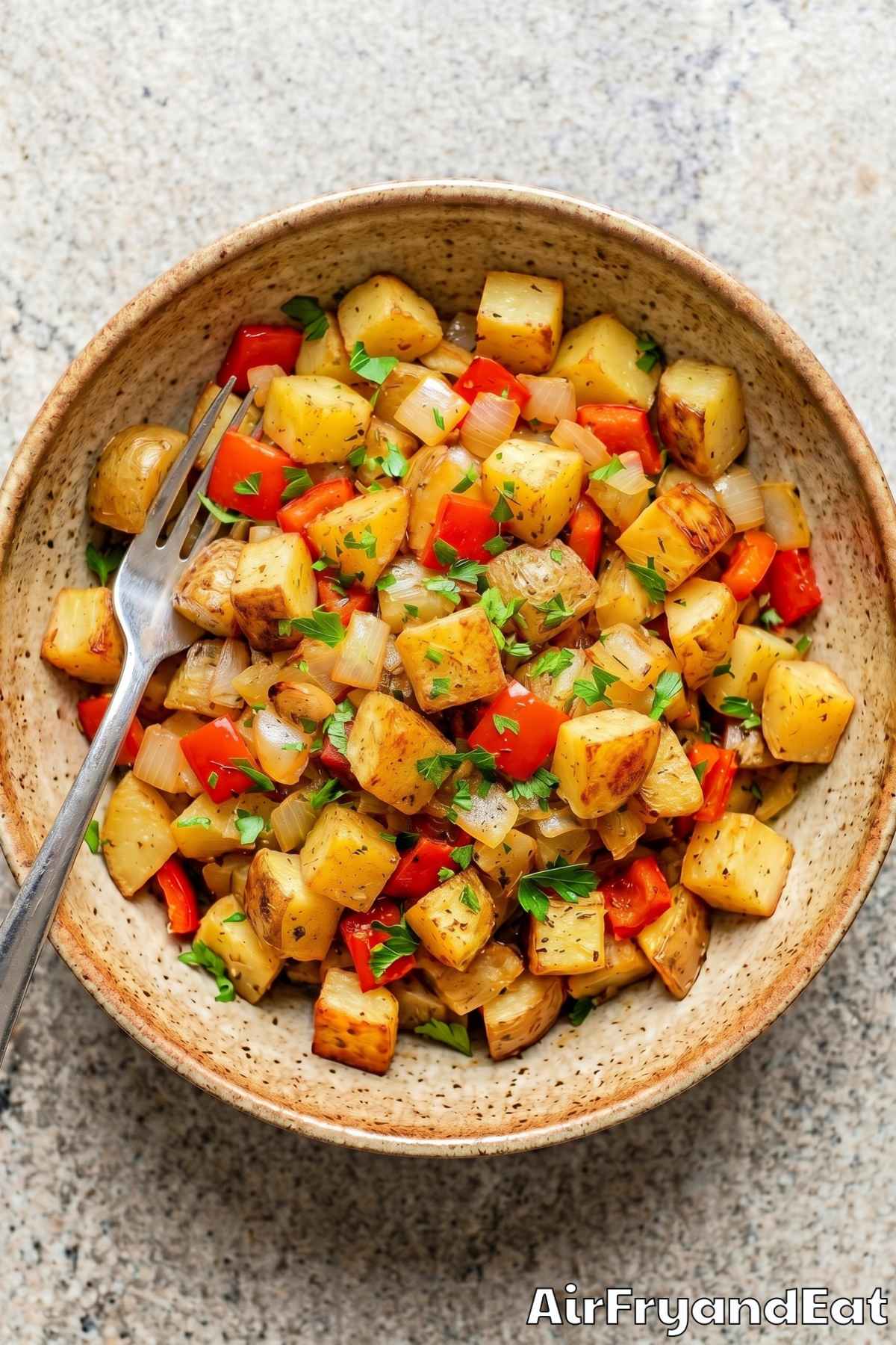 Seasoned air fryer breakfast potatoes