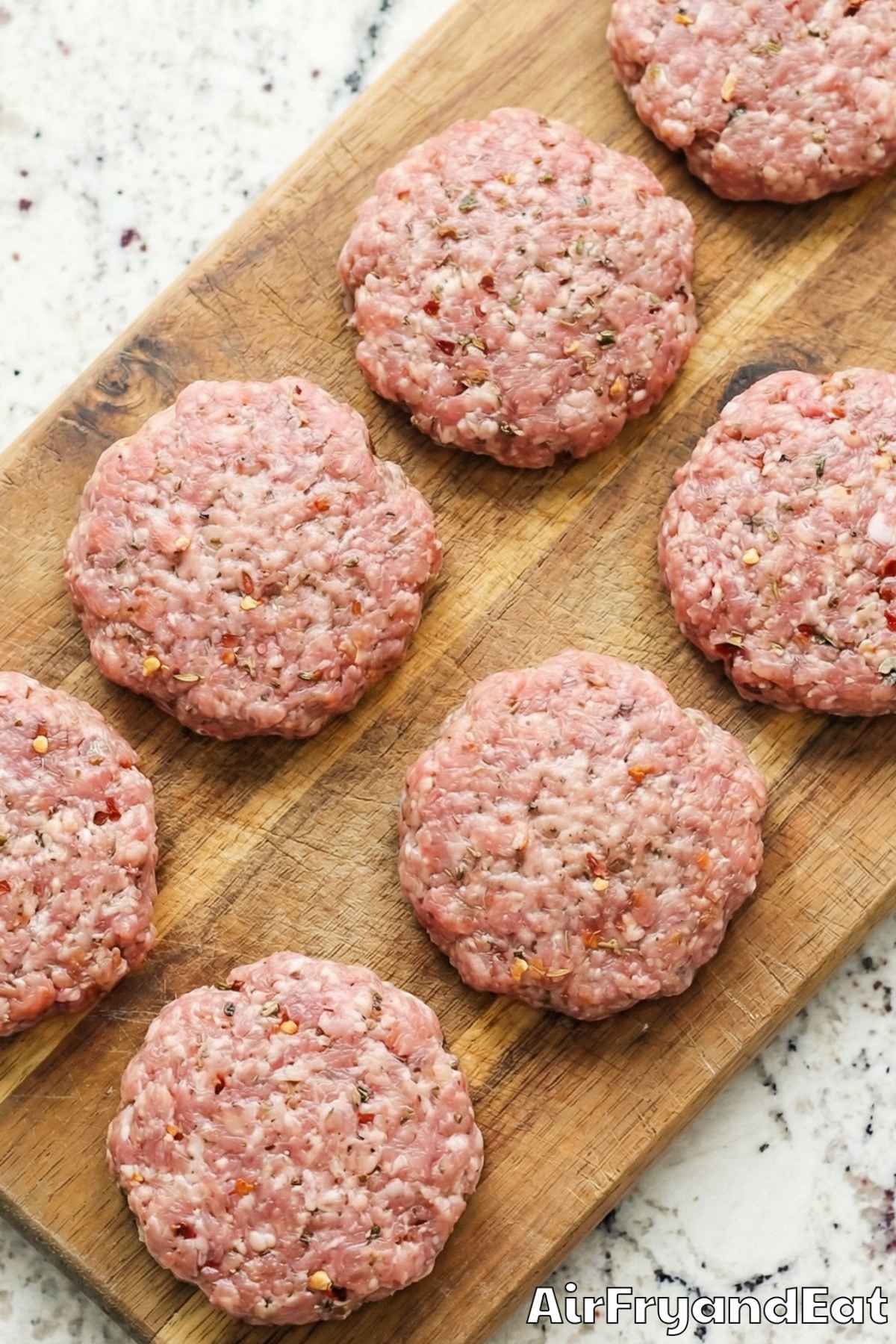 Air Fryer Breakfast Sausage Patties Step 2