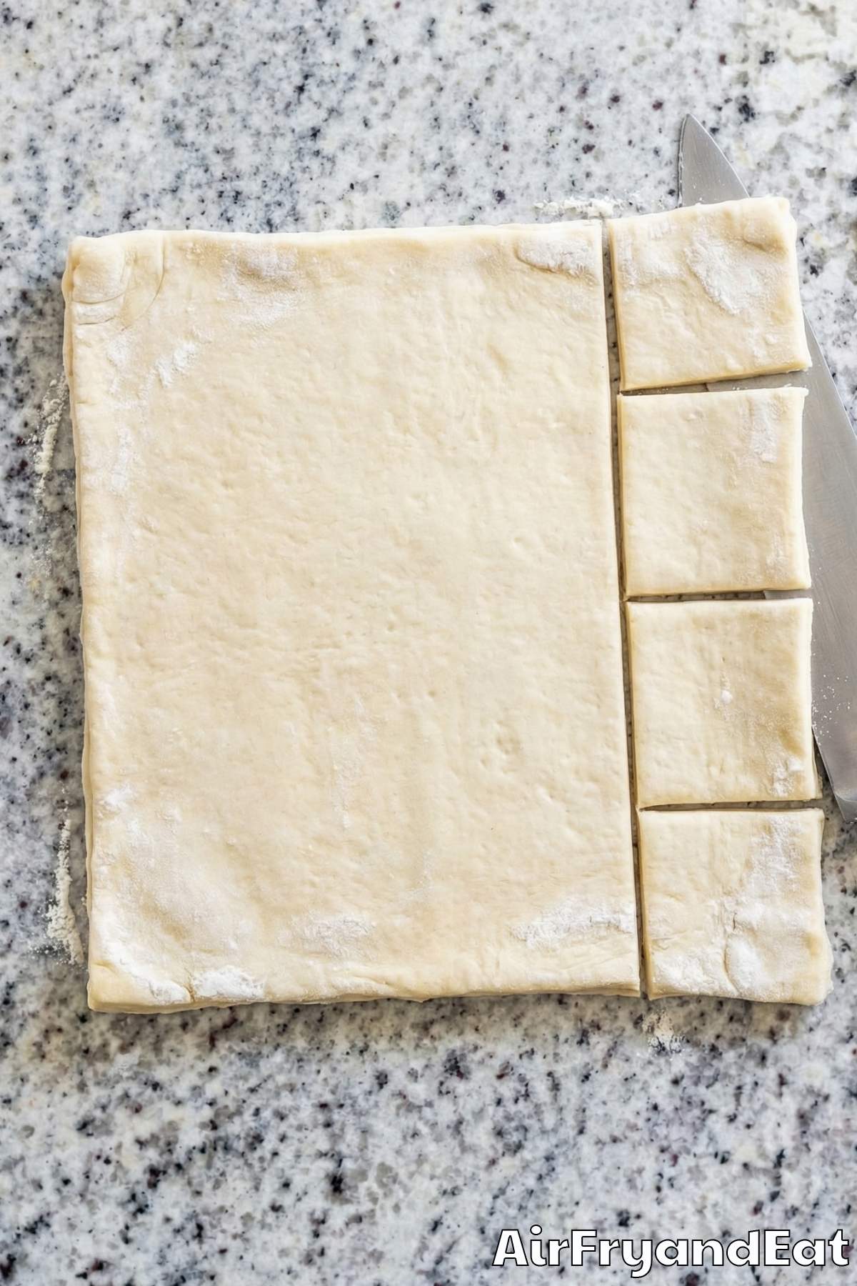 Air Fryer Brie & Cranberry Pastry Bites Step 1