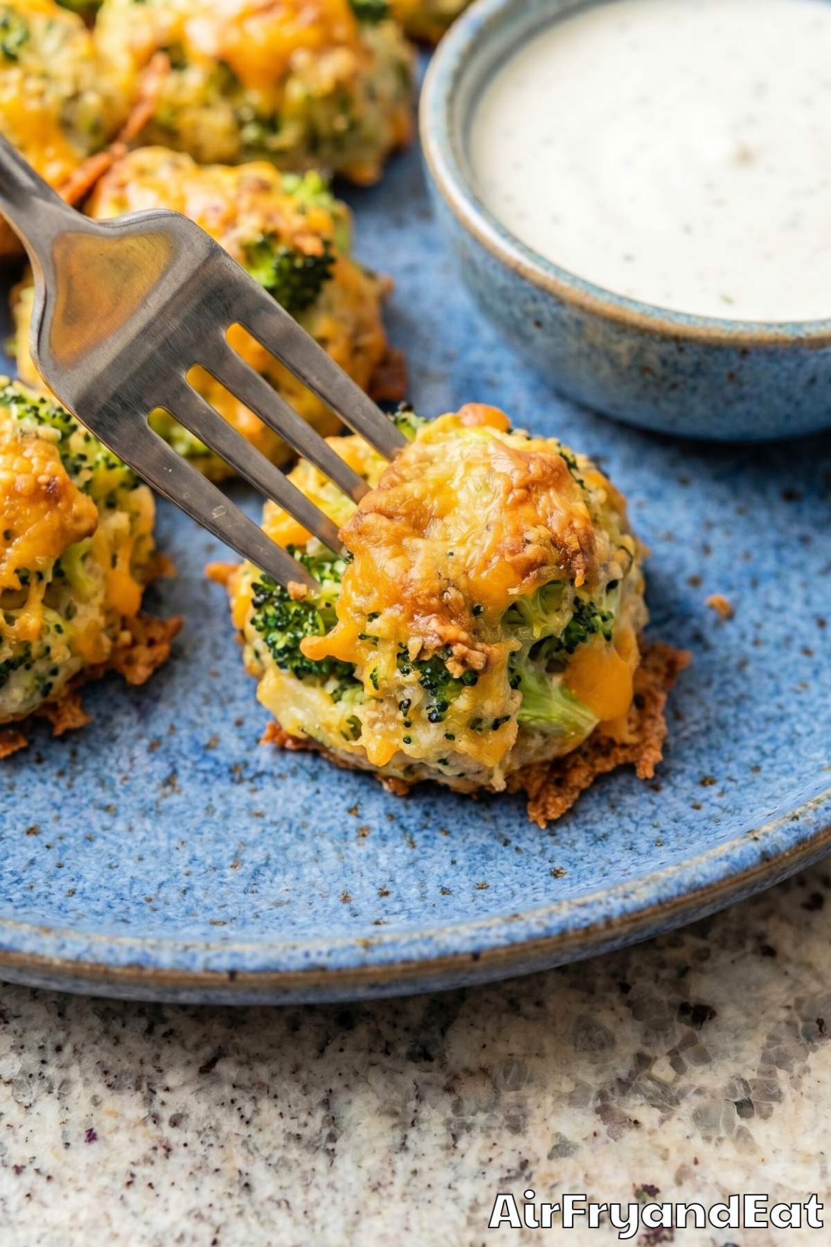 Tender air fryer broccoli bites freshly made