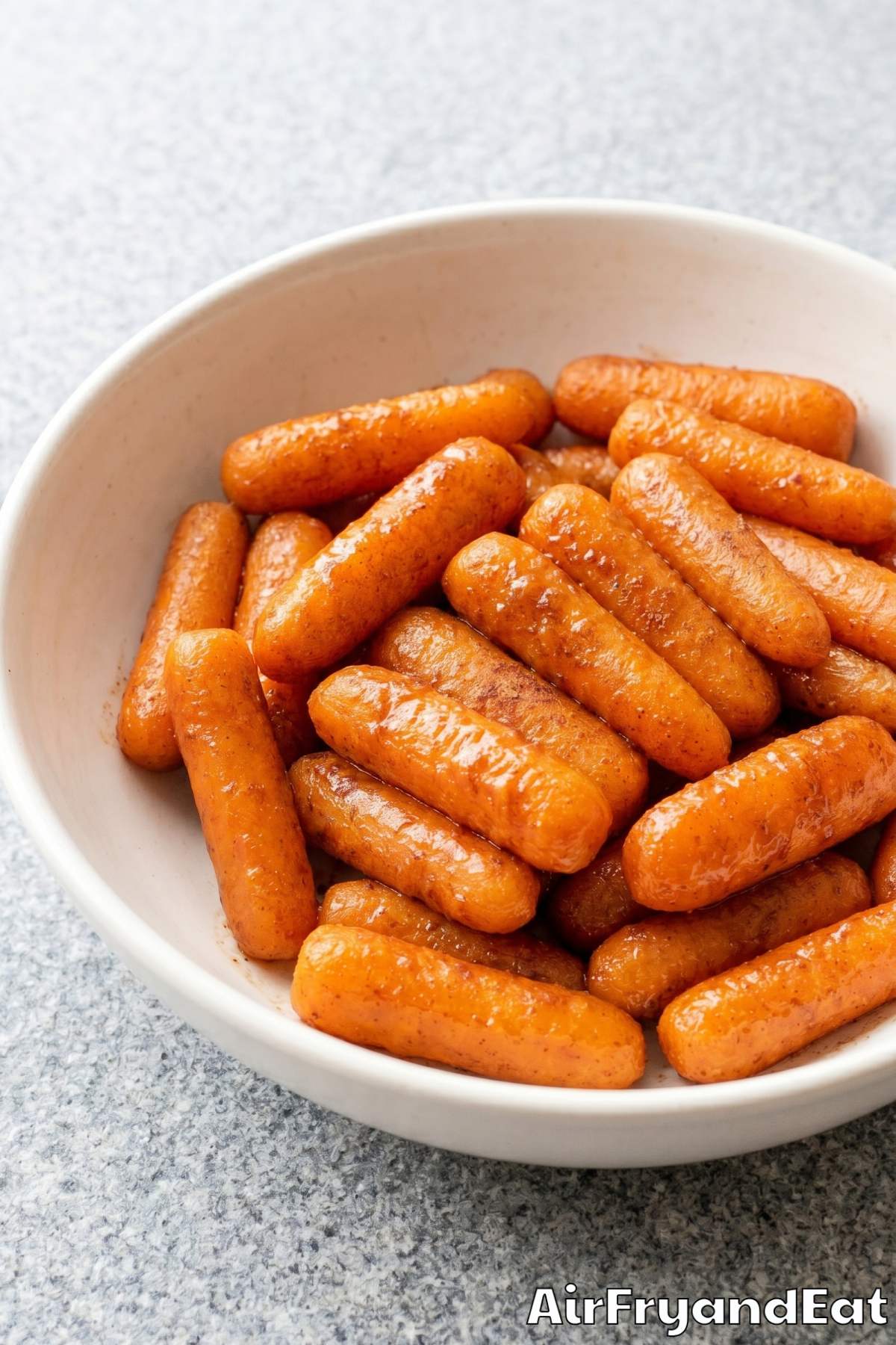 tender air fryer glazed carrots