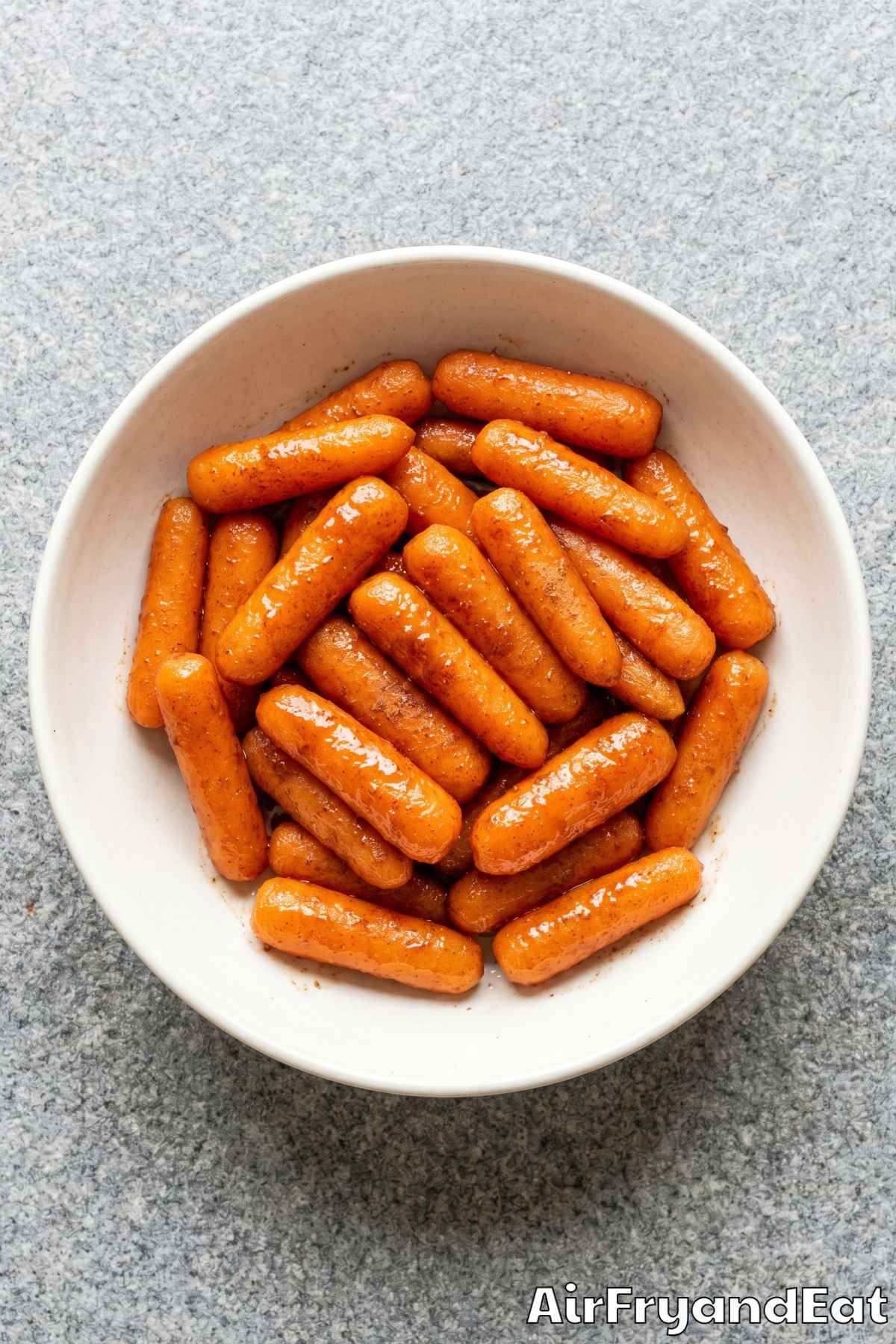 warm brown sugar carrots on a dish