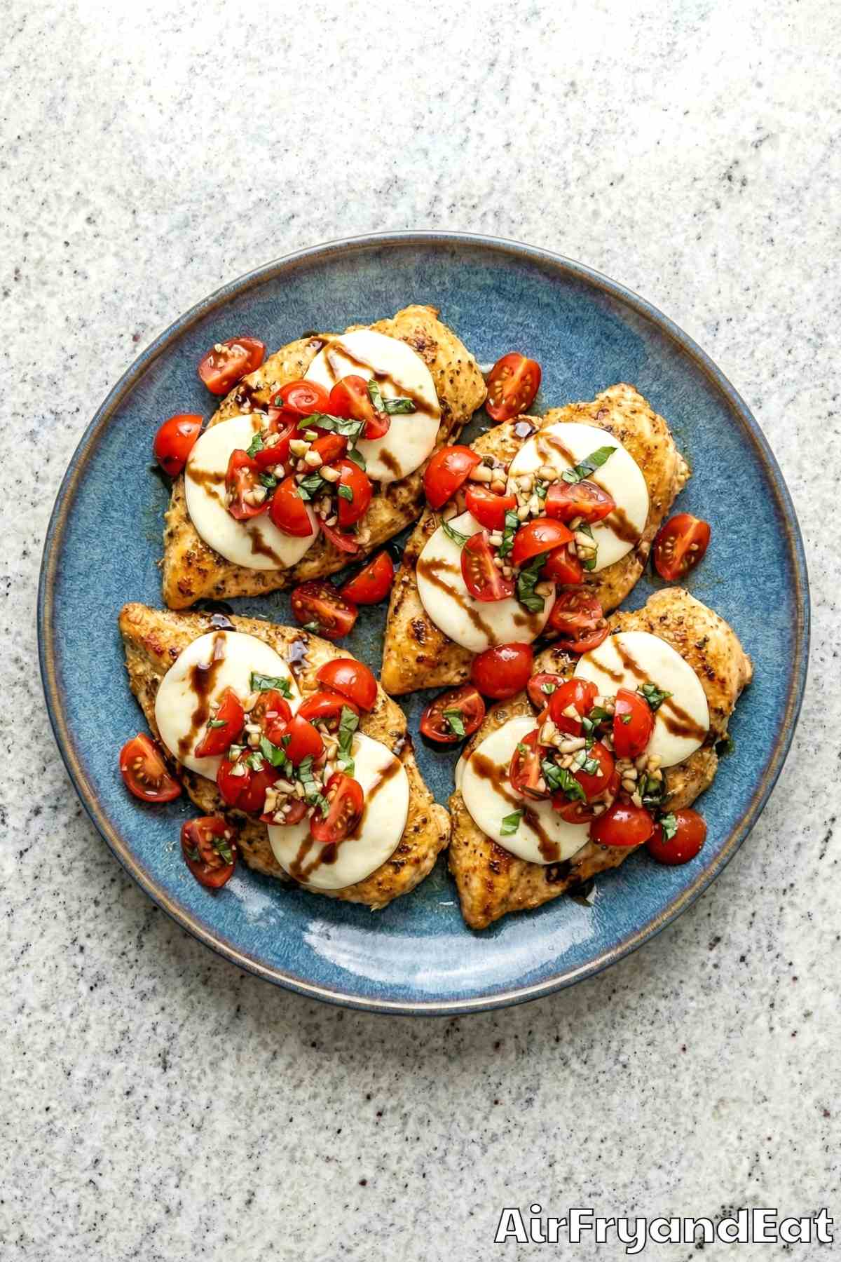 Mouthwatering air fryer bruschetta chicken