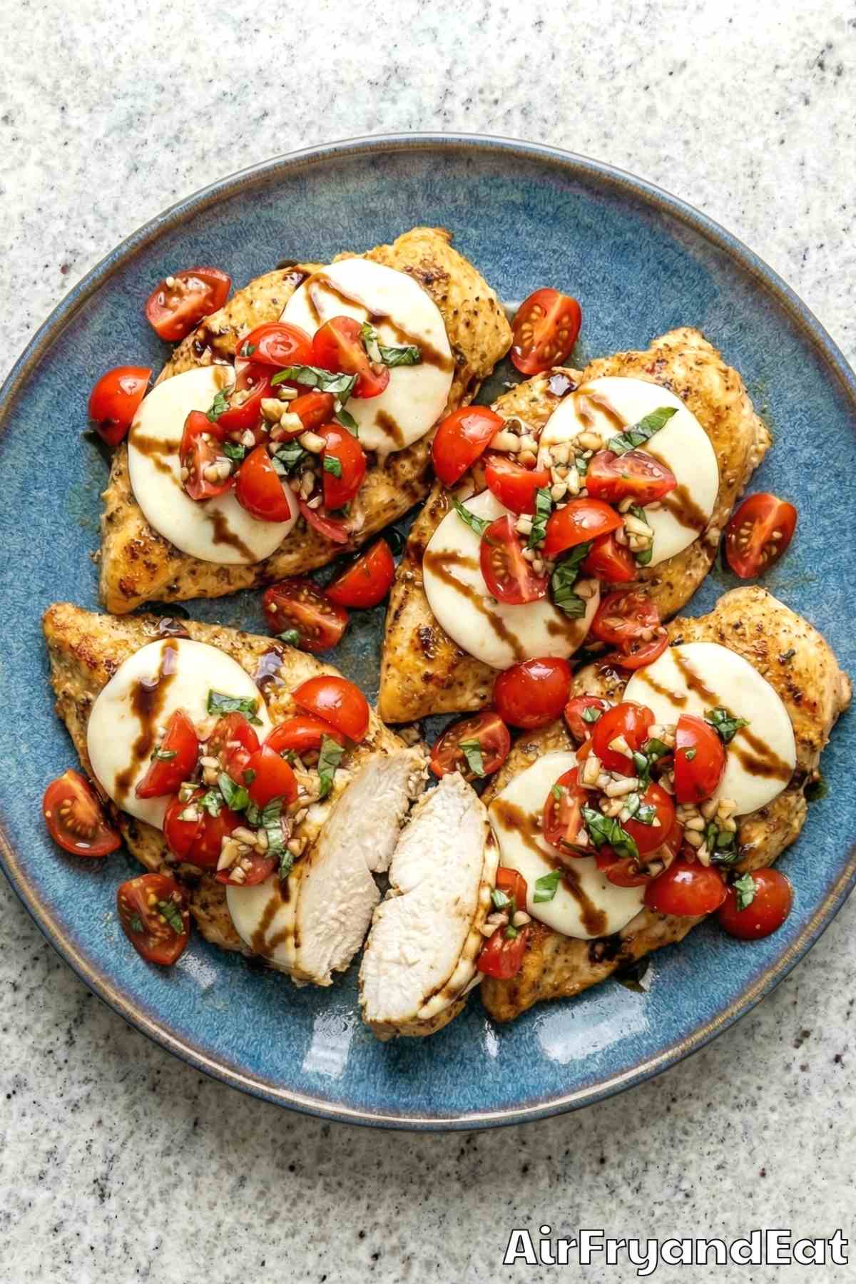 Savory air fryer bruschetta chicken recipe