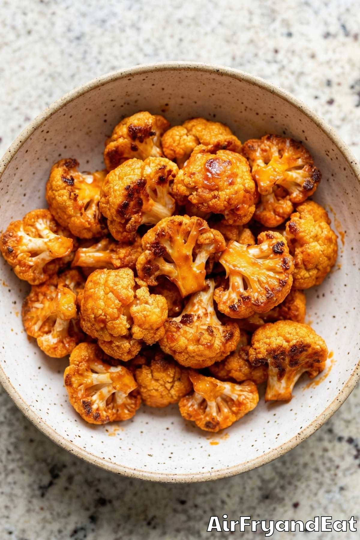 Crunchy air fryer buffalo cauliflower bites