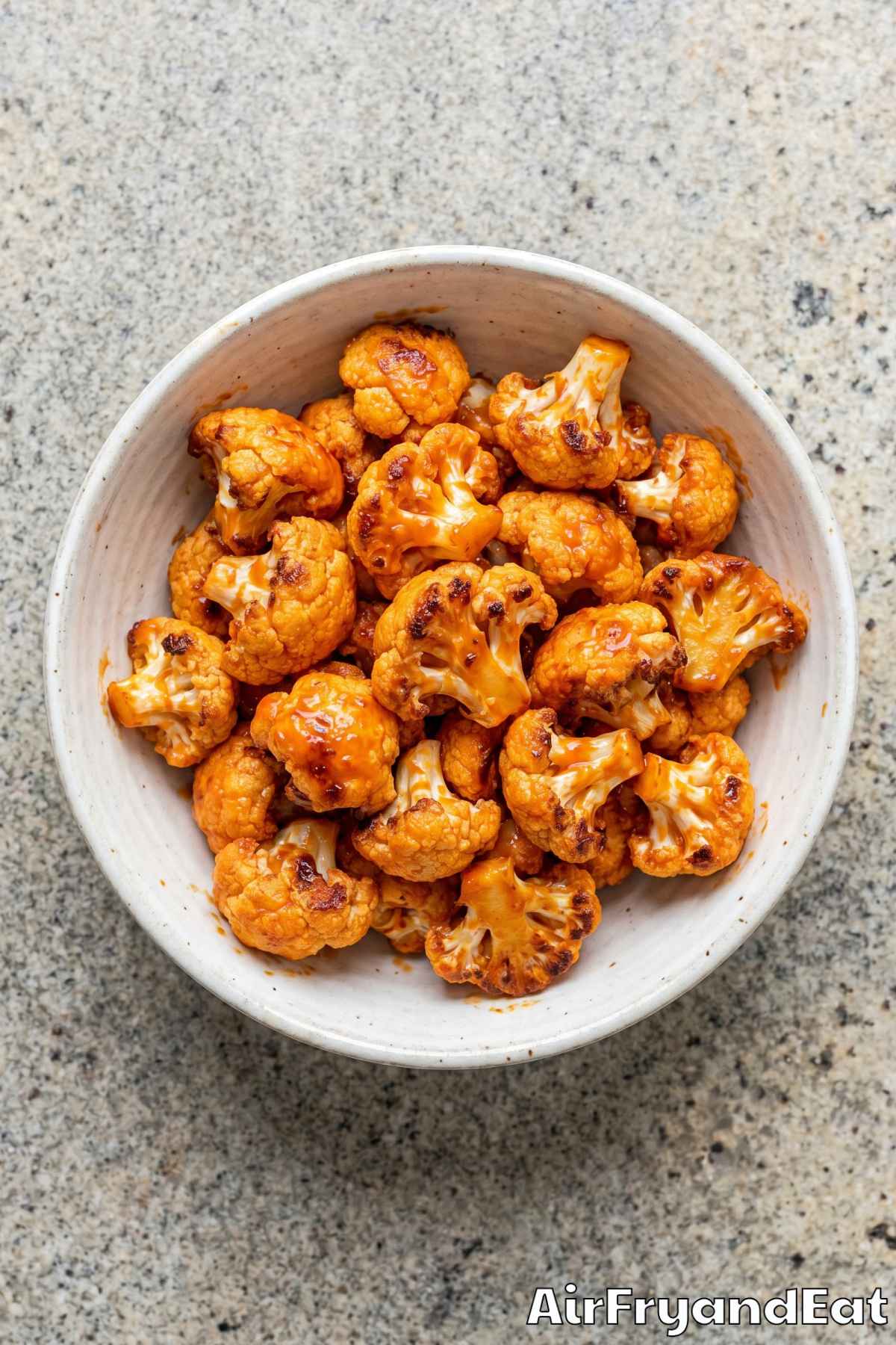 homemade air fryer buffalo cauliflower bites