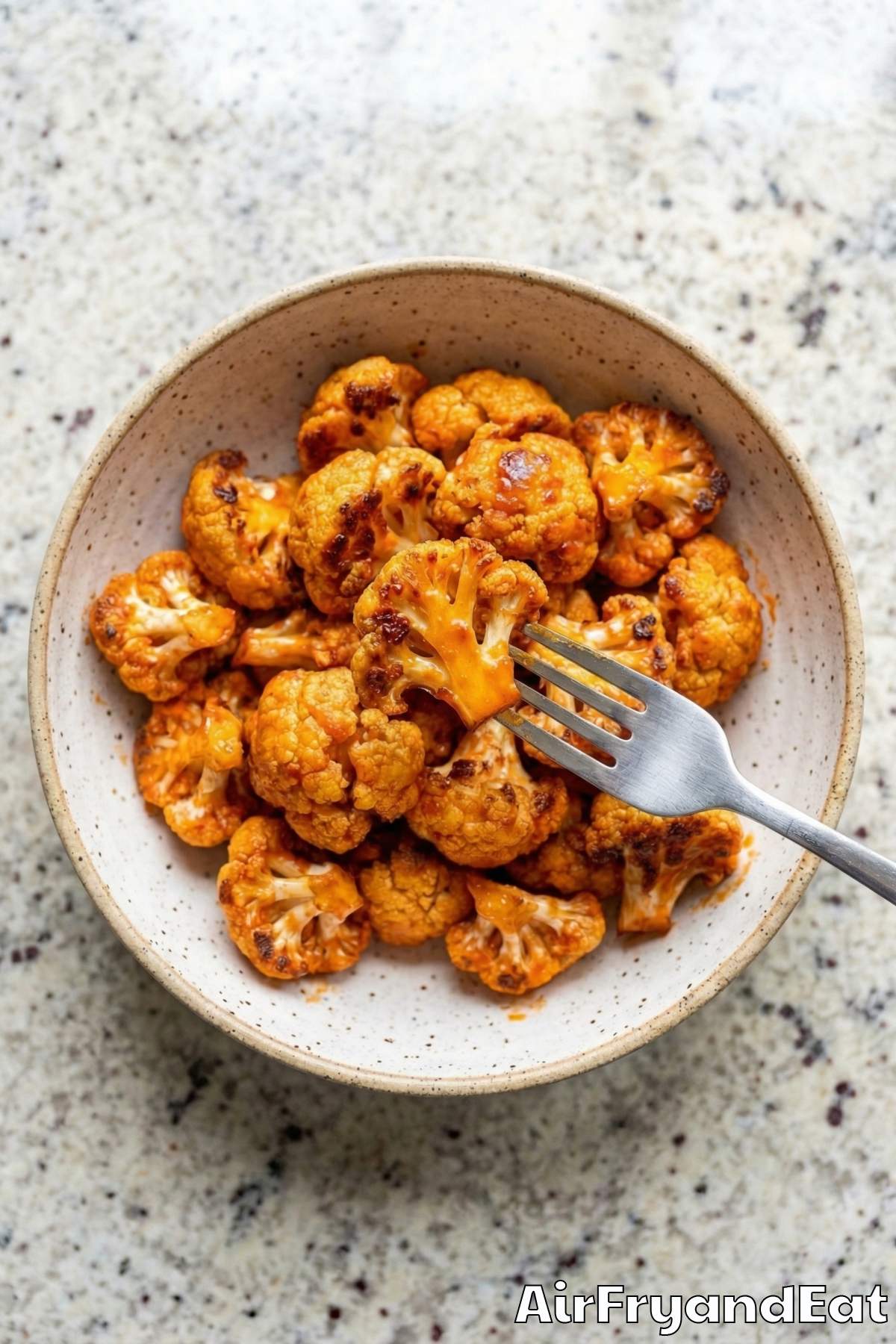Easy air fryer buffalo cauliflower bites