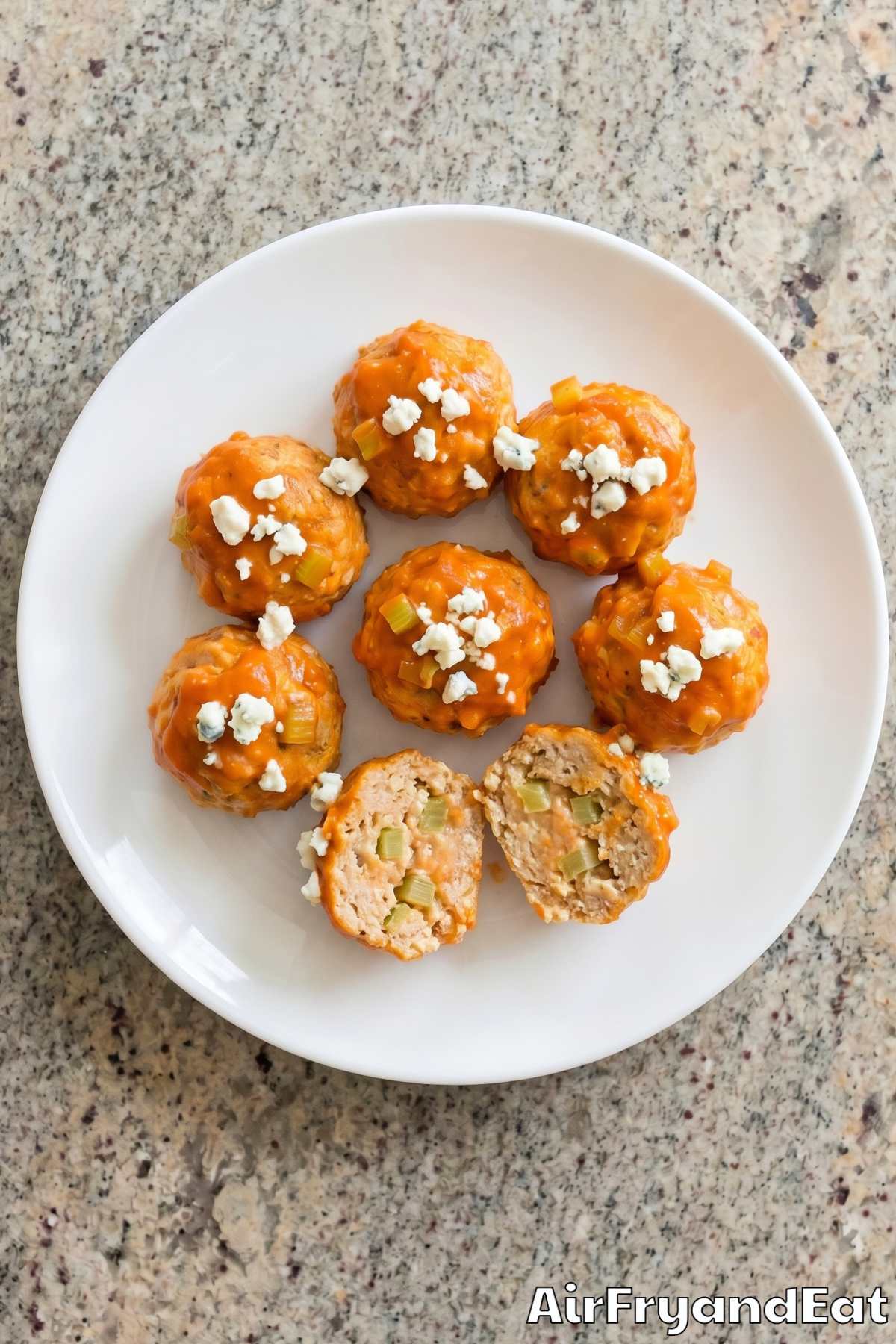 savory air fryer buffalo chicken bites