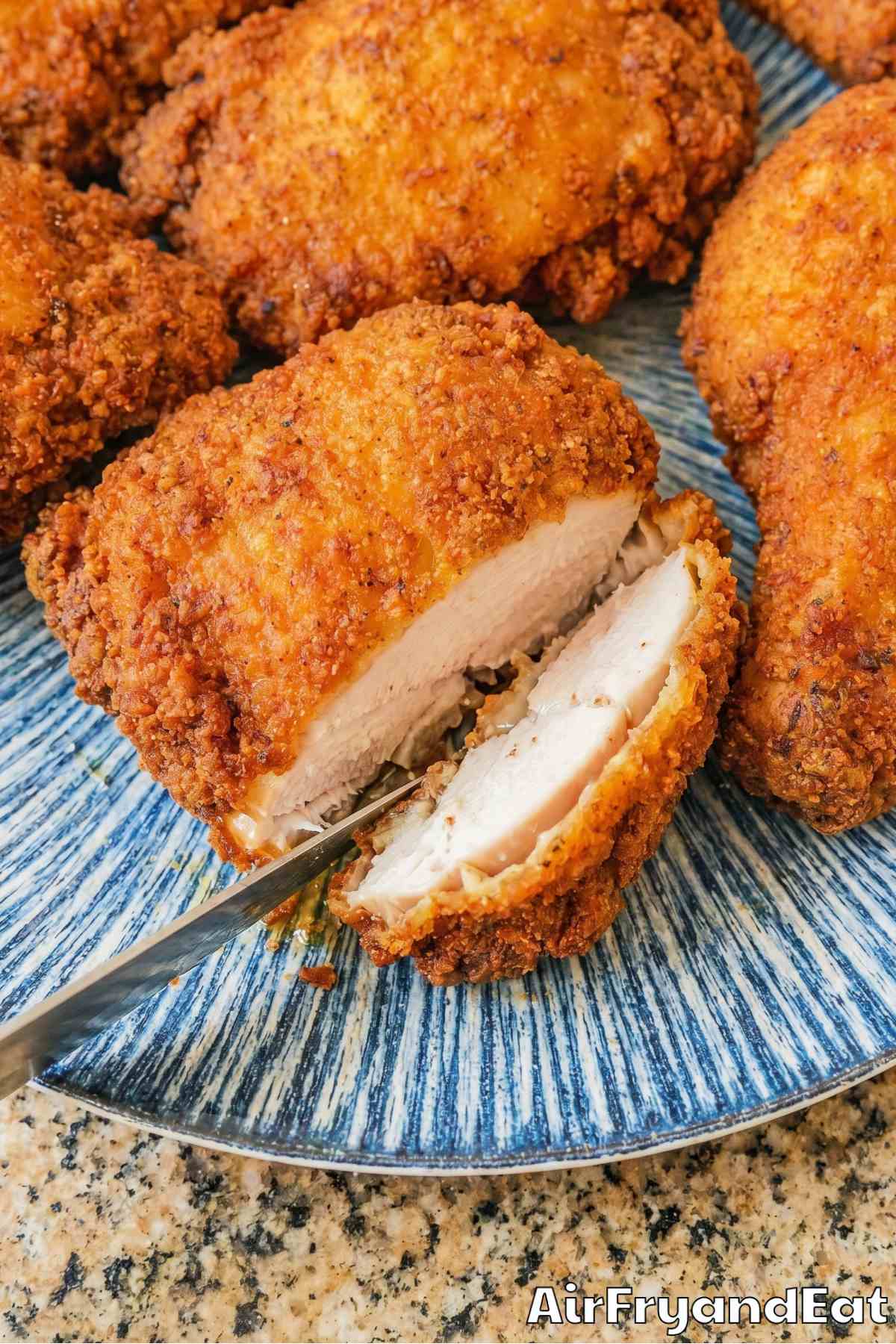 Savory air fryer buttermilk fried chicken