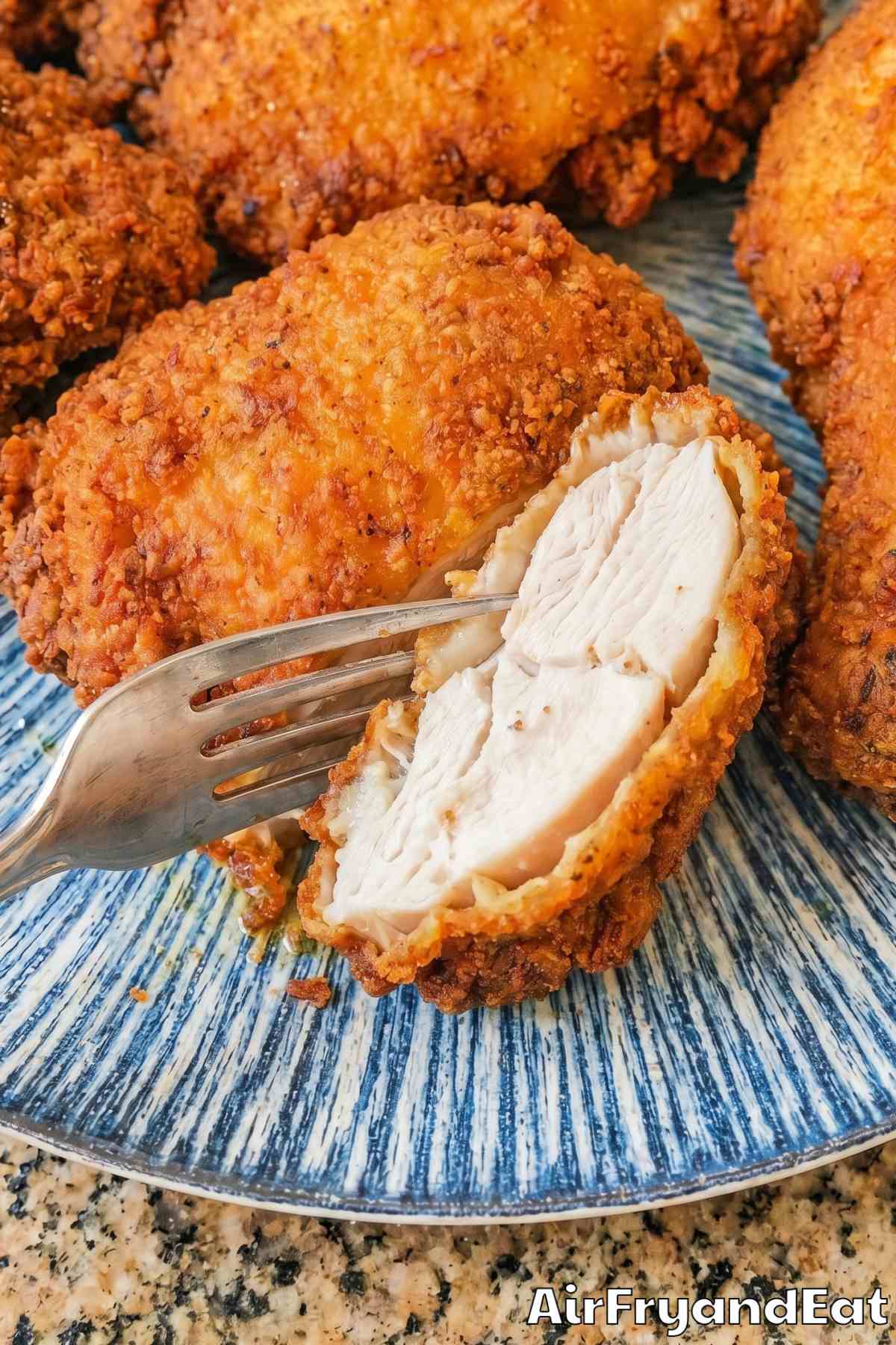 Homemade air fryer buttermilk fried chicken