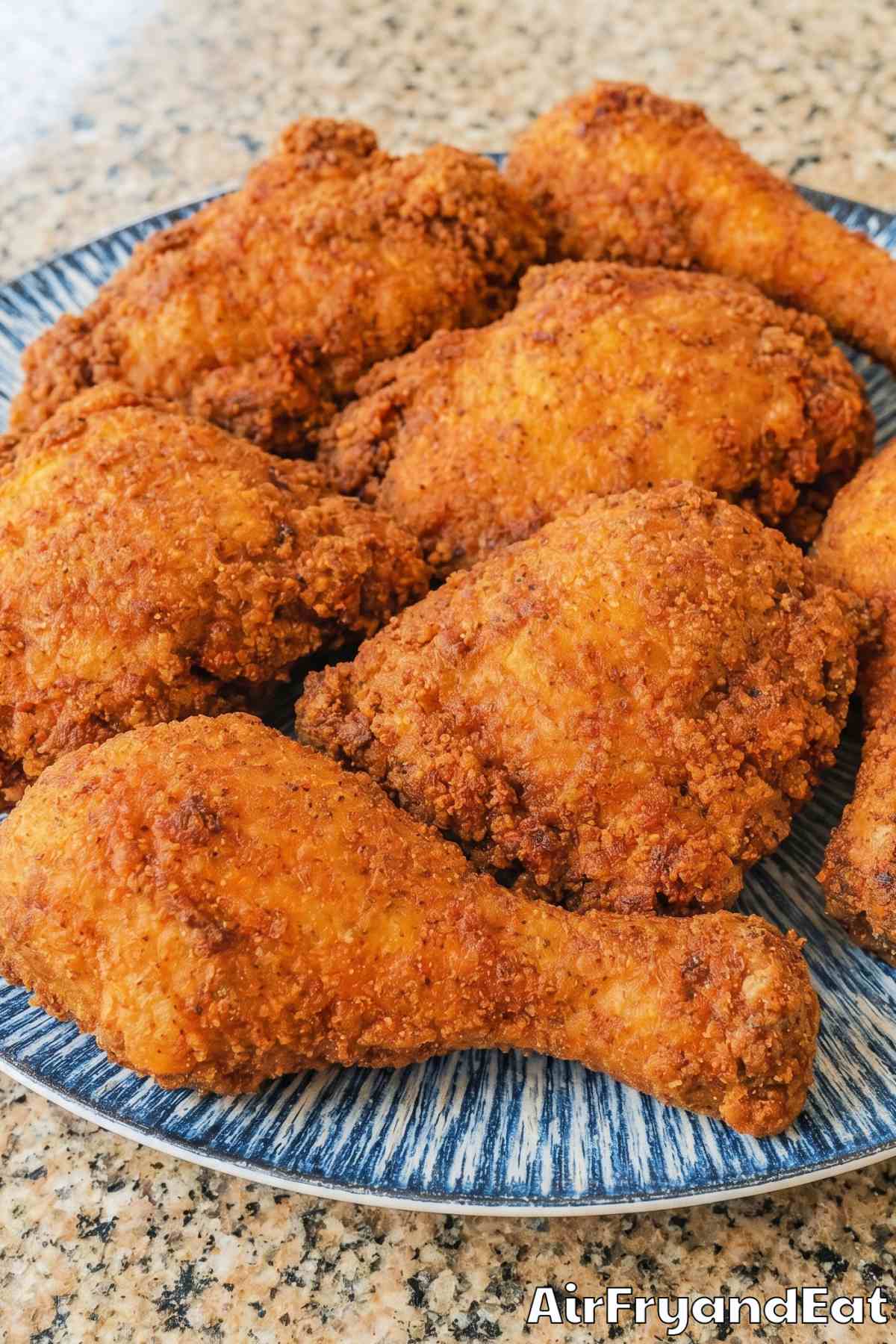 Juicy air fryer buttermilk fried chicken
