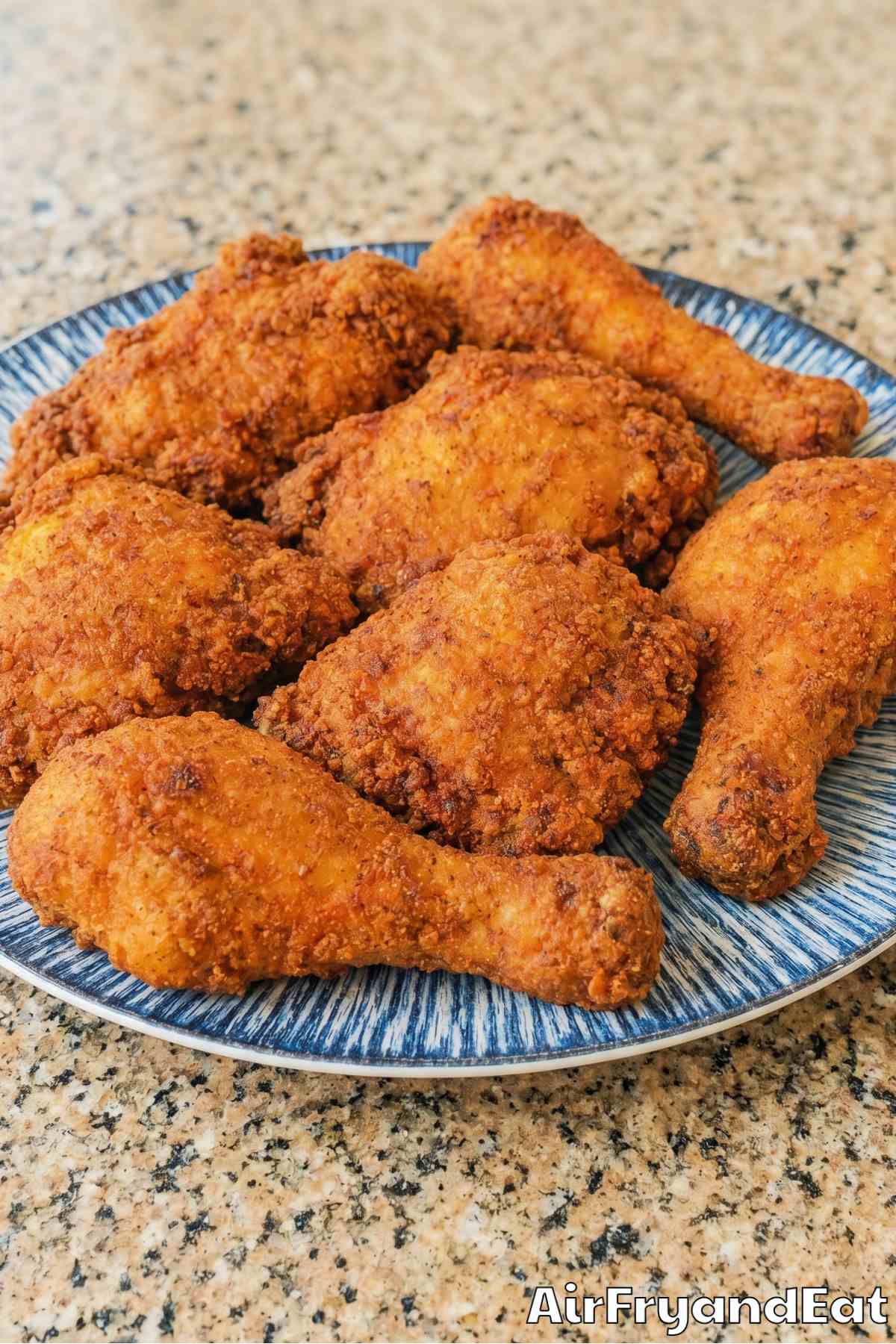 Tender air fryer buttermilk fried chicken